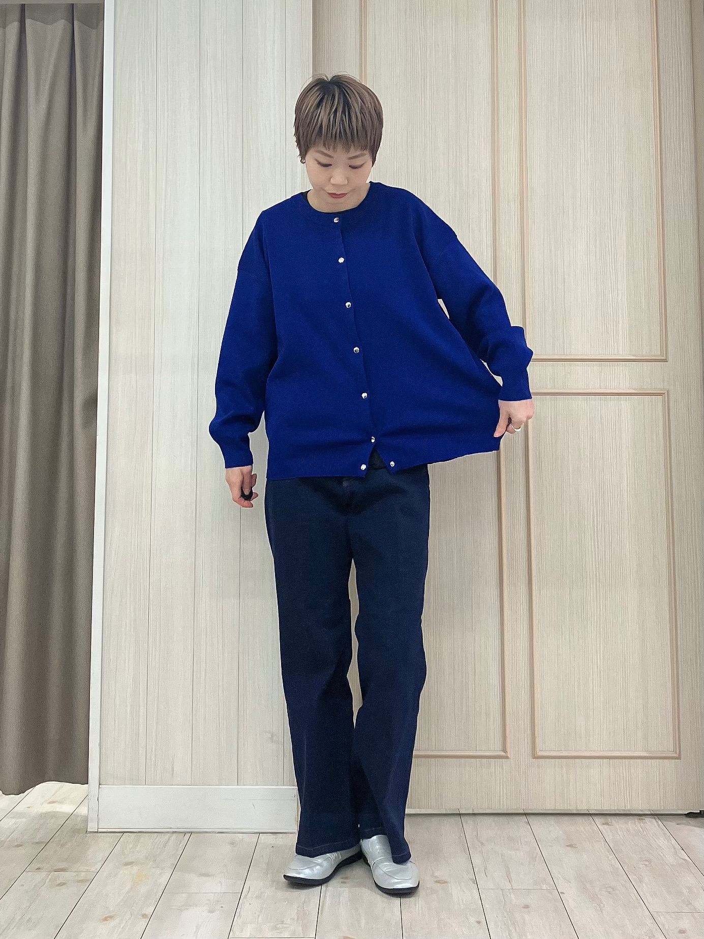 Turnerさんの「SHOO･LA･RUE｜【セットアップ可/洗濯機可】軽やかに羽織れる スポンディッシュ ニットカーディガン」を使ったコーディネート