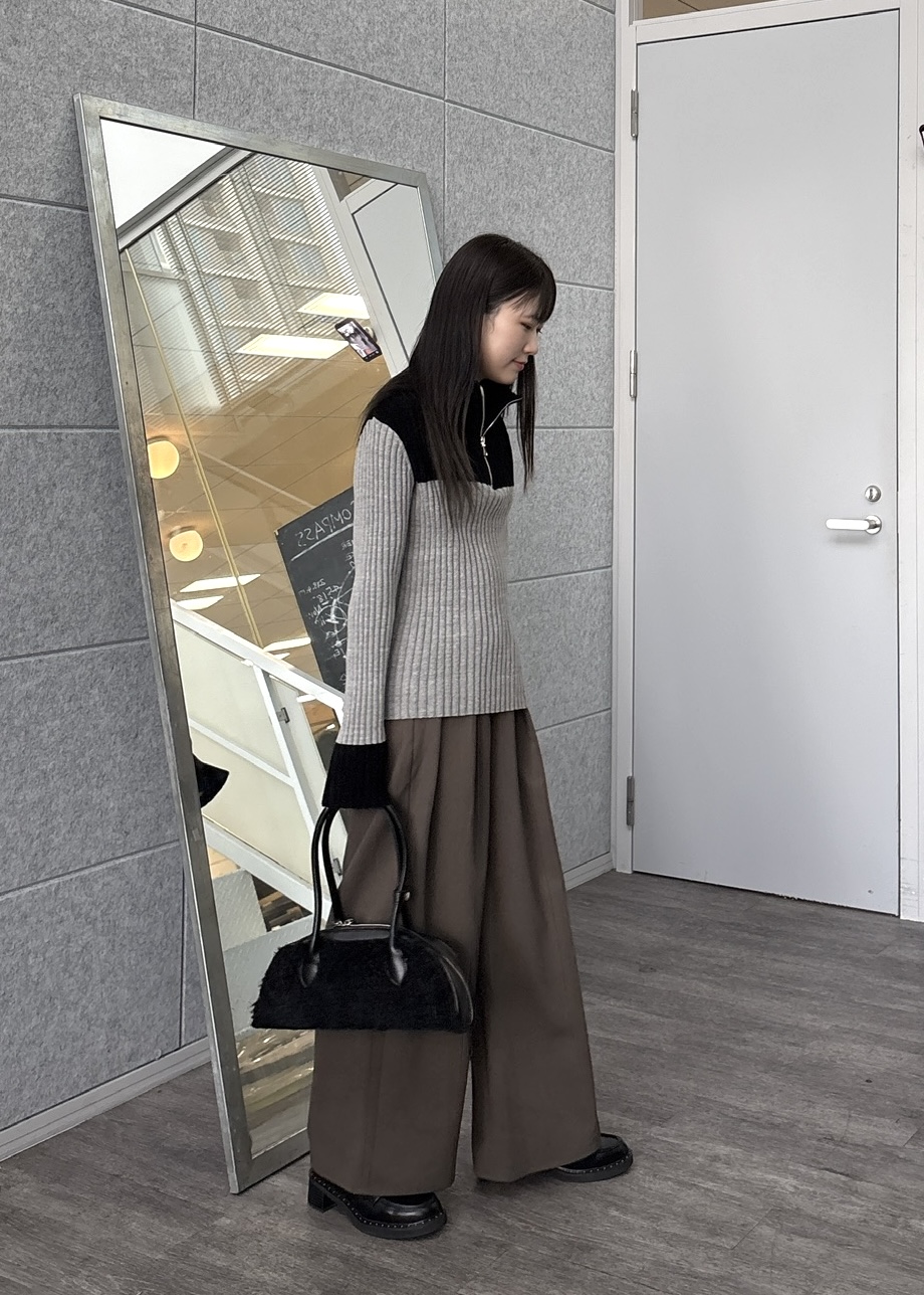 Renoさんの「INDIVI｜タックワイドパンツ【セットアップ可能】」を使ったコーディネート