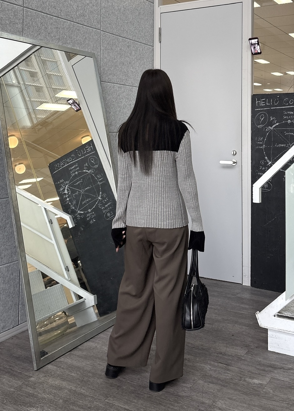Renoさんの「INDIVI｜タックワイドパンツ【セットアップ可能】」を使ったコーディネート