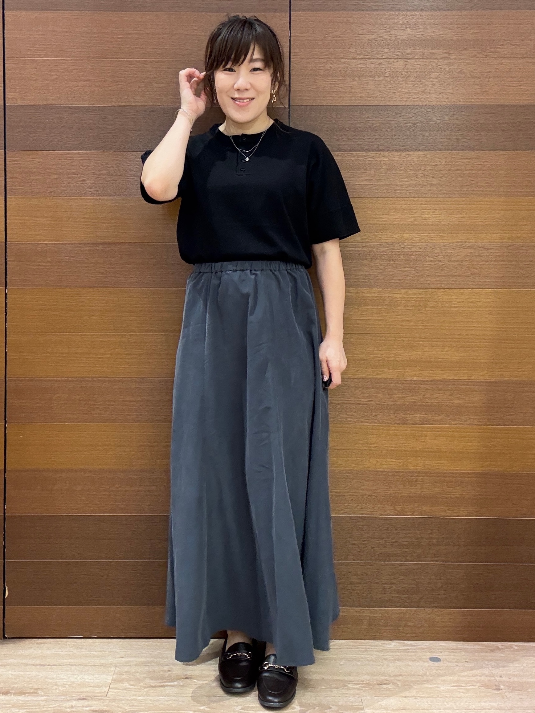 maichiさんの「OPAQUE.CLIP｜2WAY衿ドッキングニット《洗濯機OK》」を使ったコーディネート