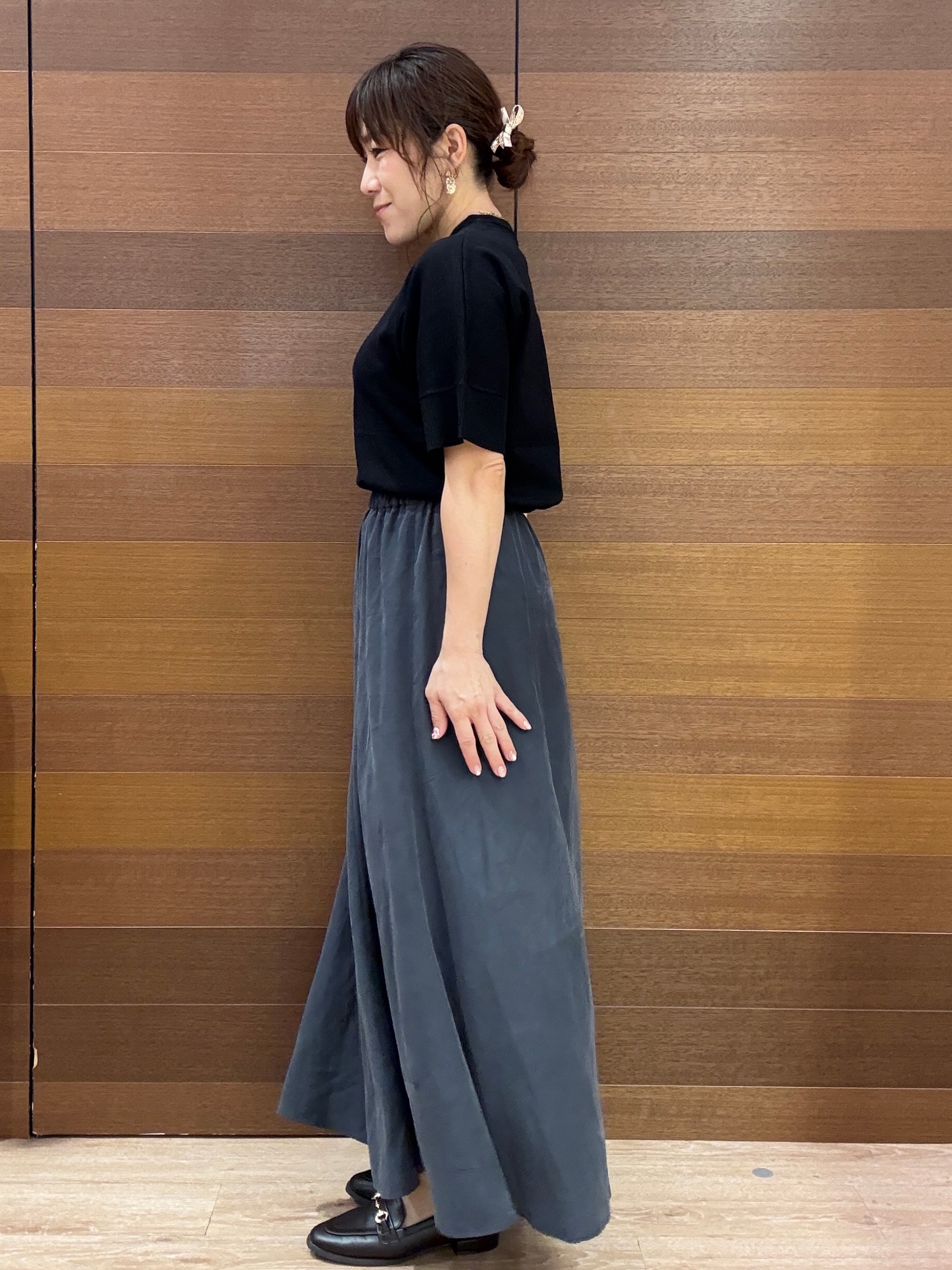 maichiさんの「OPAQUE.CLIP｜2WAY衿ドッキングニット《洗濯機OK》」を使ったコーディネート