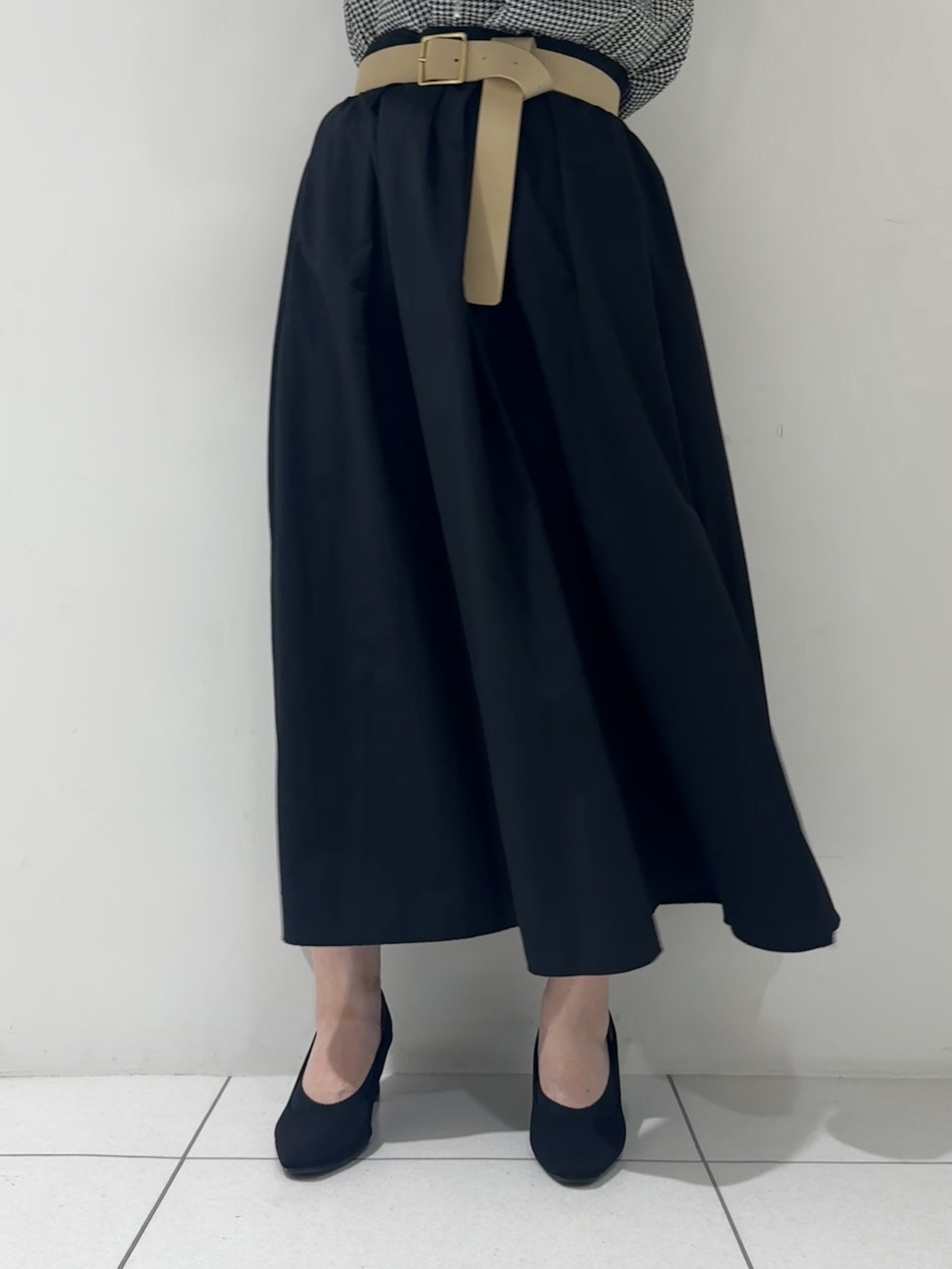 そんさんの「INDIVI｜【初秋にピッタリ！／洗える】凹凸素材ミニスタンドトップス」を使ったコーディネート