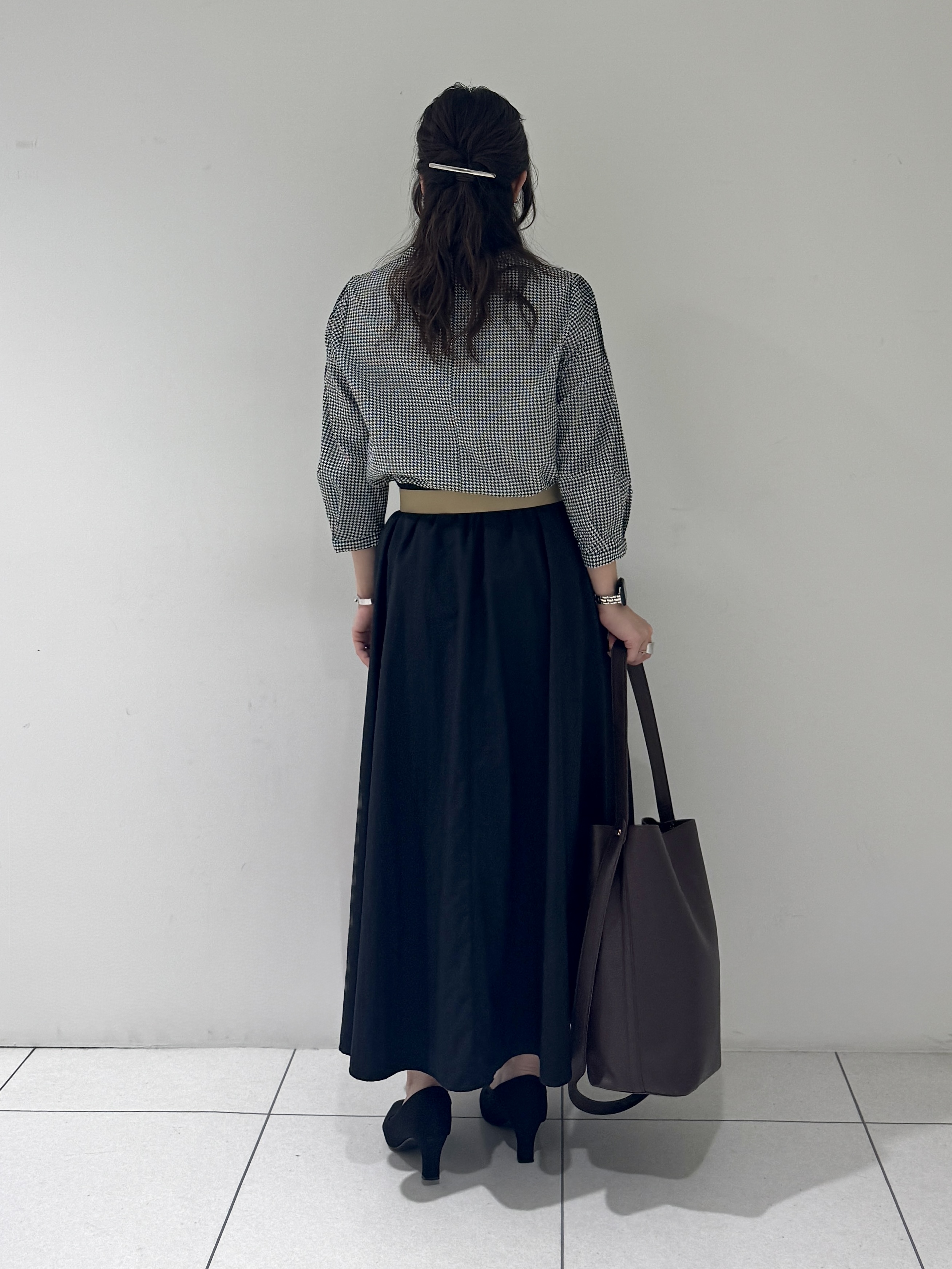 そんさんの「INDIVI｜【初秋にピッタリ！／洗える】凹凸素材ミニスタンドトップス」を使ったコーディネート