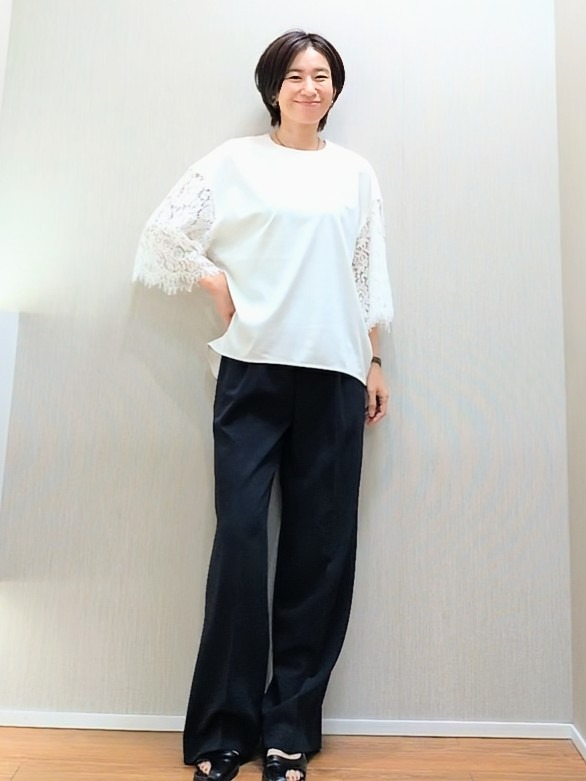 ミズタさんの「UNTITLED｜【秋の通勤羽織/セットアップ可/UVカット】エアリークール半袖ジャケット」を使ったコーディネート