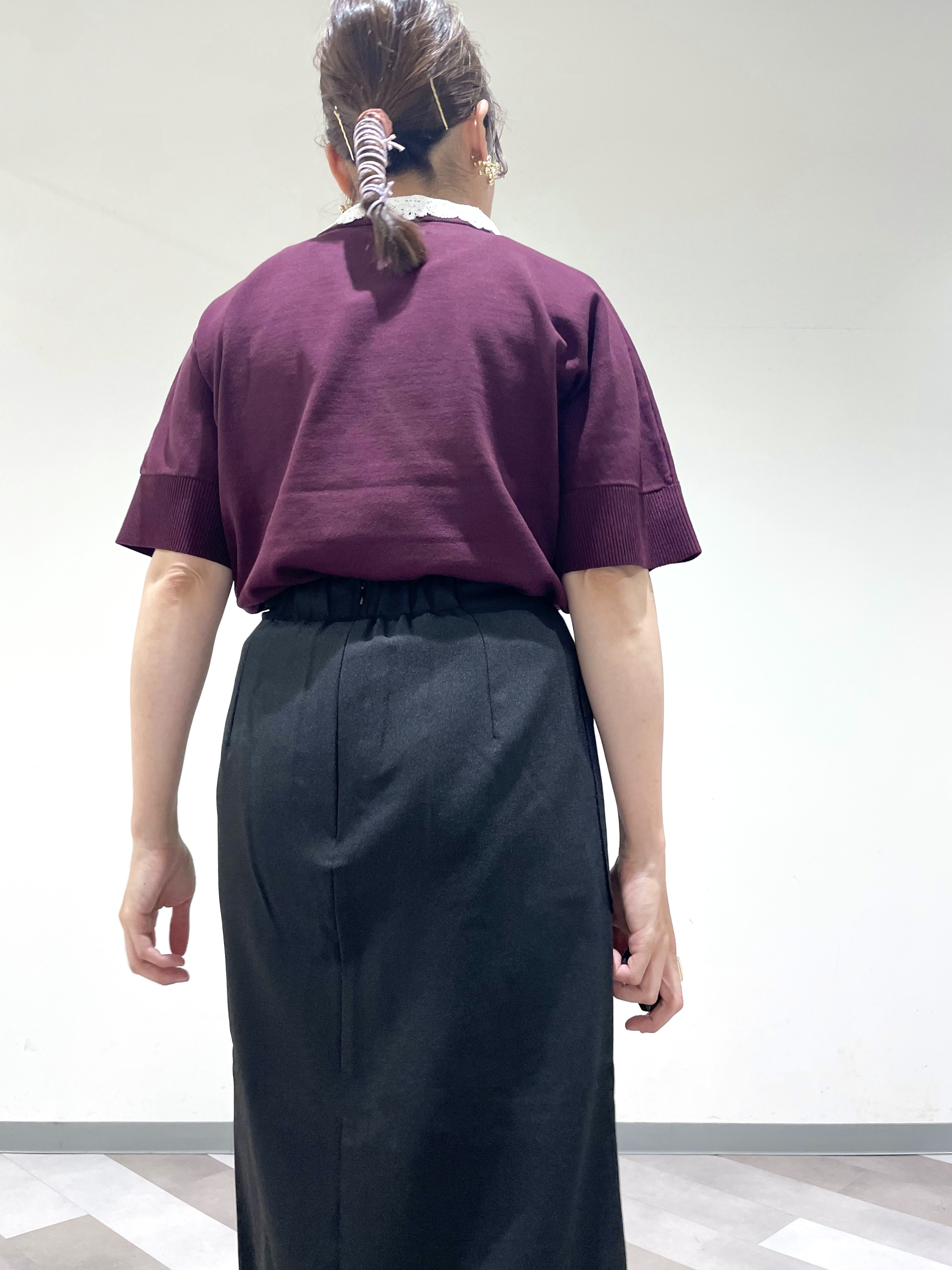 ともも。さんの「OPAQUE.CLIP｜2WAY衿ドッキングニット《洗濯機OK》」を使ったコーディネート