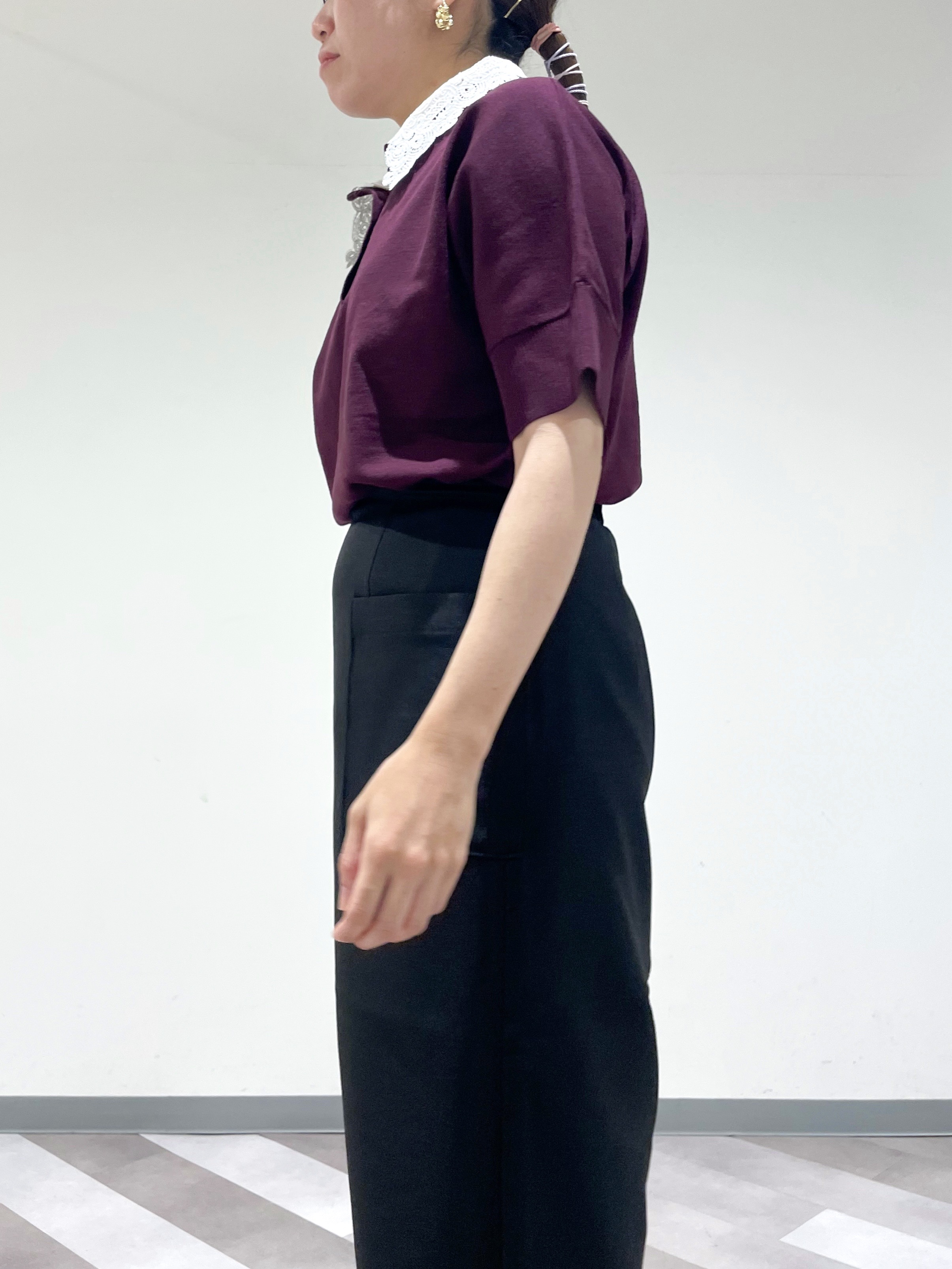 ともも。さんの「OPAQUE.CLIP｜2WAY衿ドッキングニット《洗濯機OK》」を使ったコーディネート