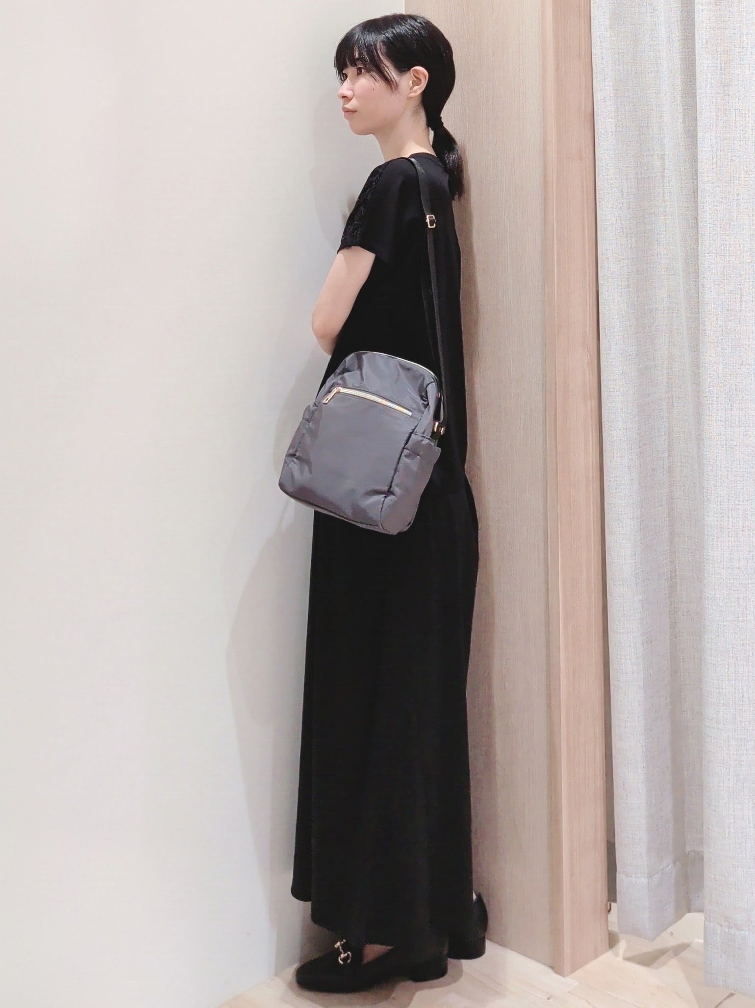 Yuiさんの「grove｜【持続冷感/SET UP可】ひんやりポンチシリーズ／フロントレースドルマンカットソー」を使ったコーディネート
