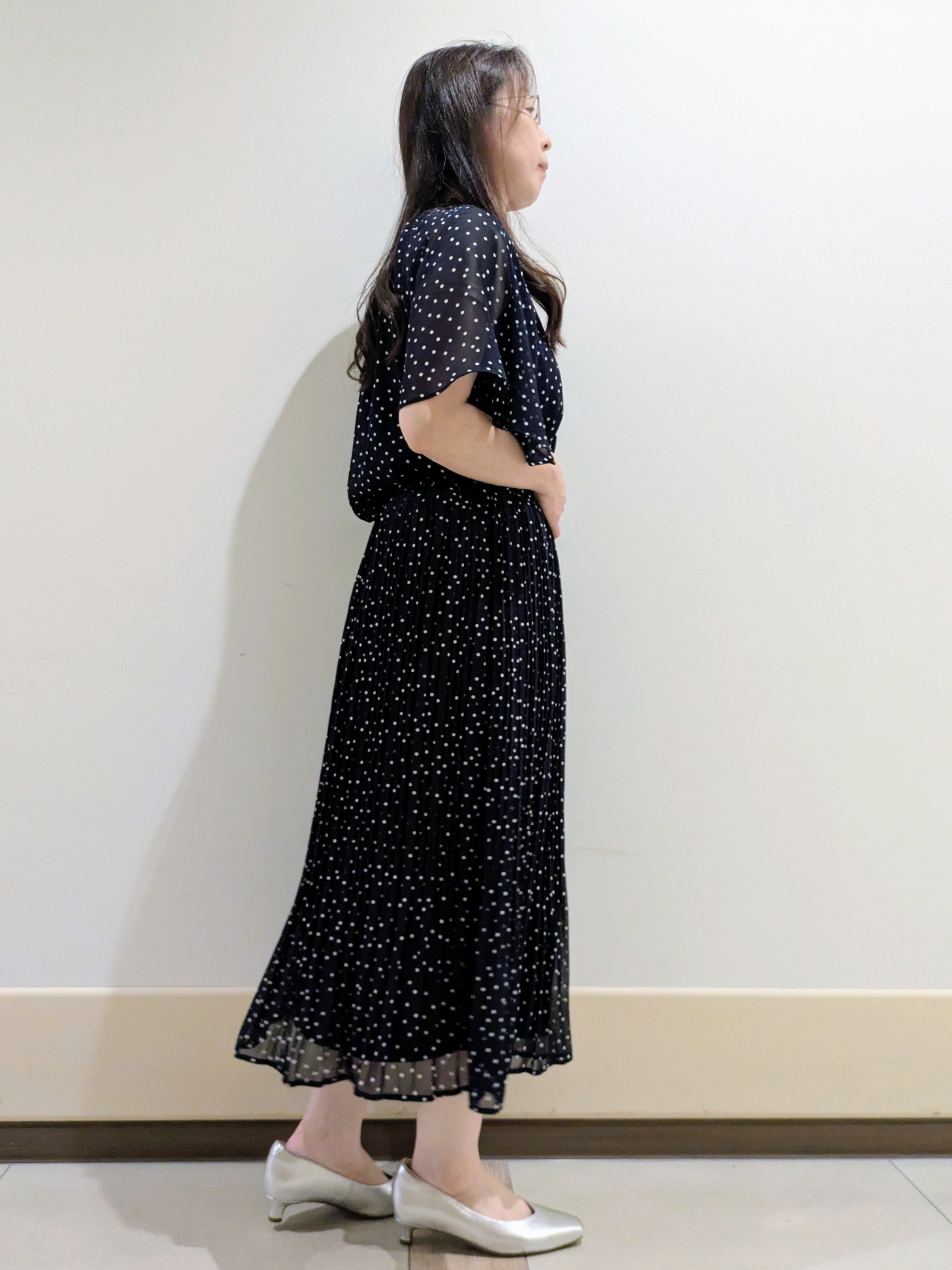 imamiさんの「Reflect｜【セットアップ／手洗い可】ドット柄シアーブラウス」を使ったコーディネート