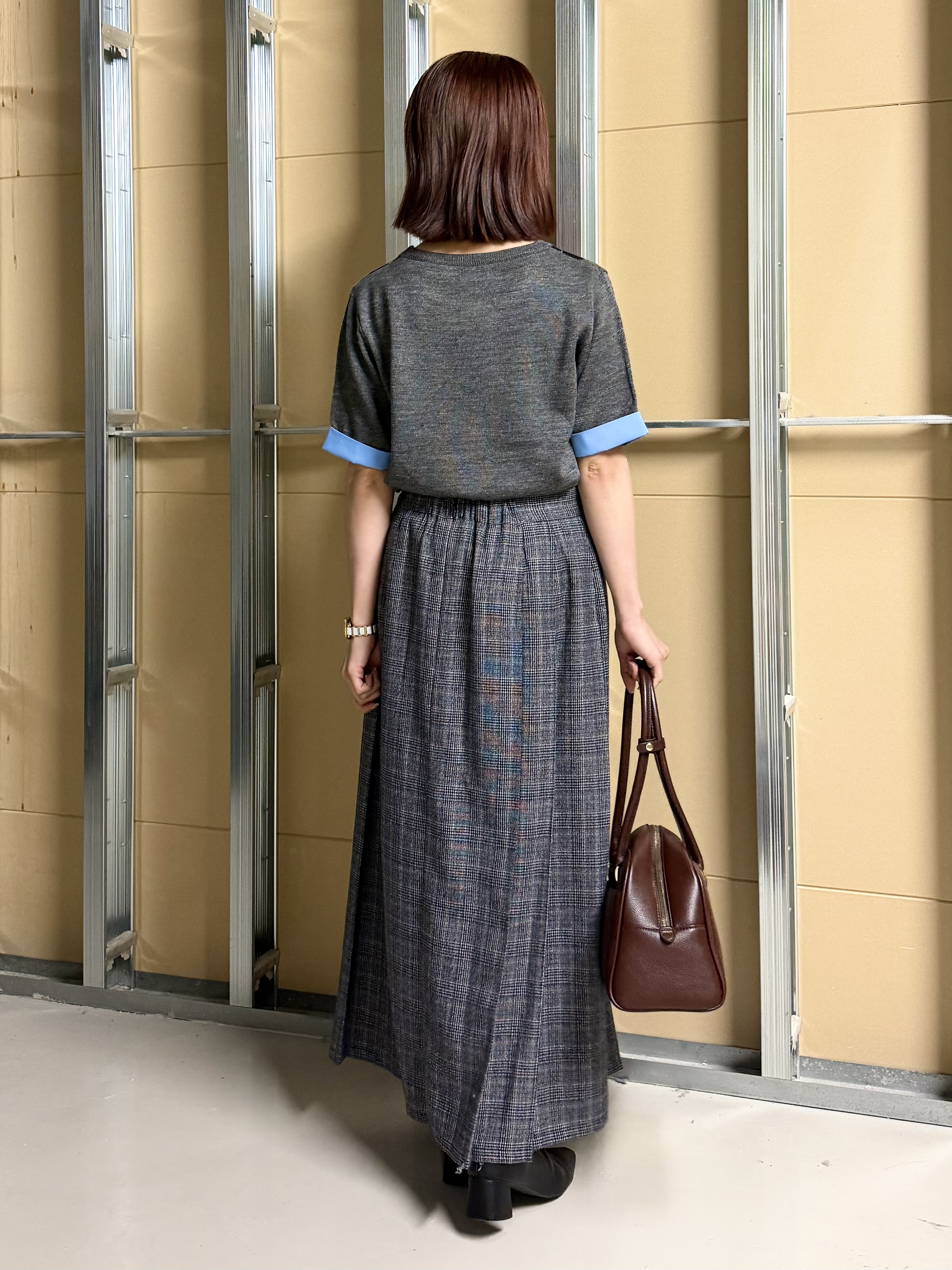 sahoさんの「THE SHOP TK｜POLO BCS/アーガイル5分袖ニット」を使ったコーディネート