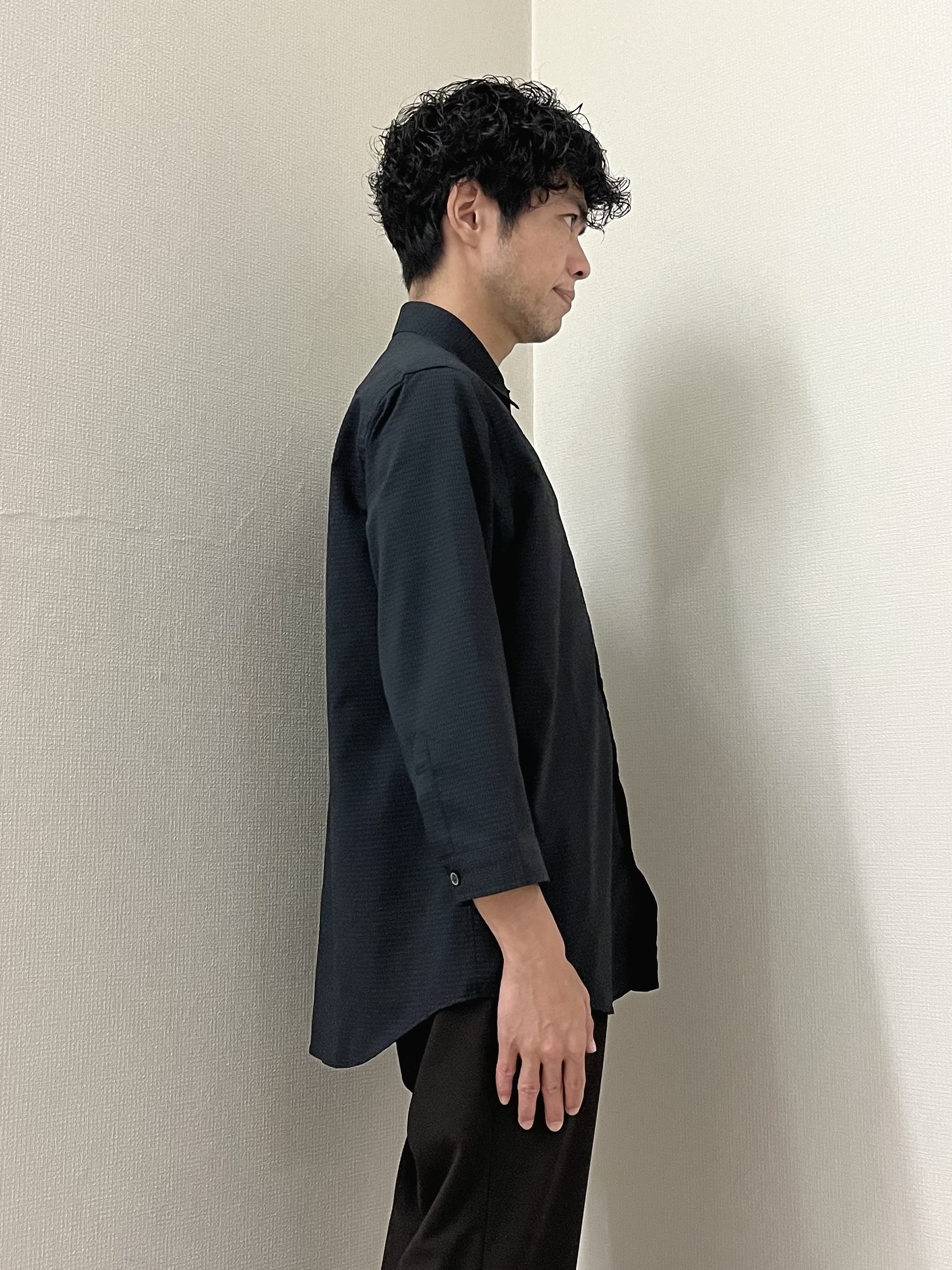 URAさんの「TAKEO KIKUCHI｜【日本製】DotAir（R）サッカー7分袖シャツ」を使ったコーディネート