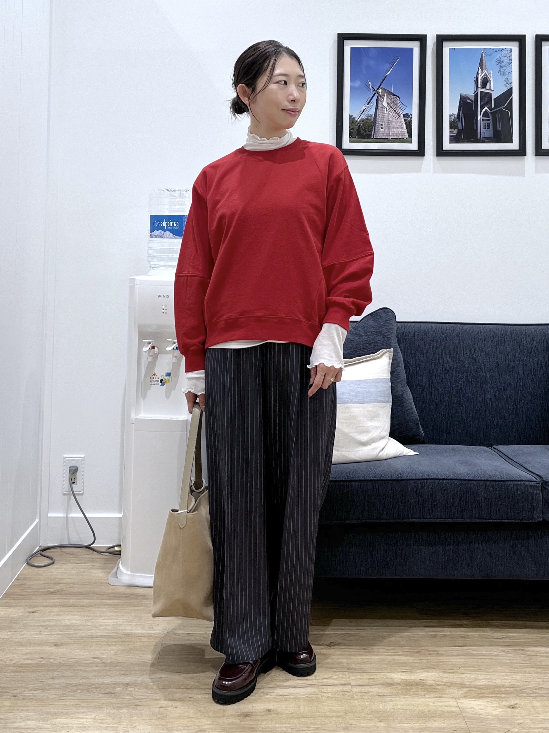 canaさんの「Dessin｜フォルムスリーブミニ裏毛プルオーバー」を使ったコーディネート