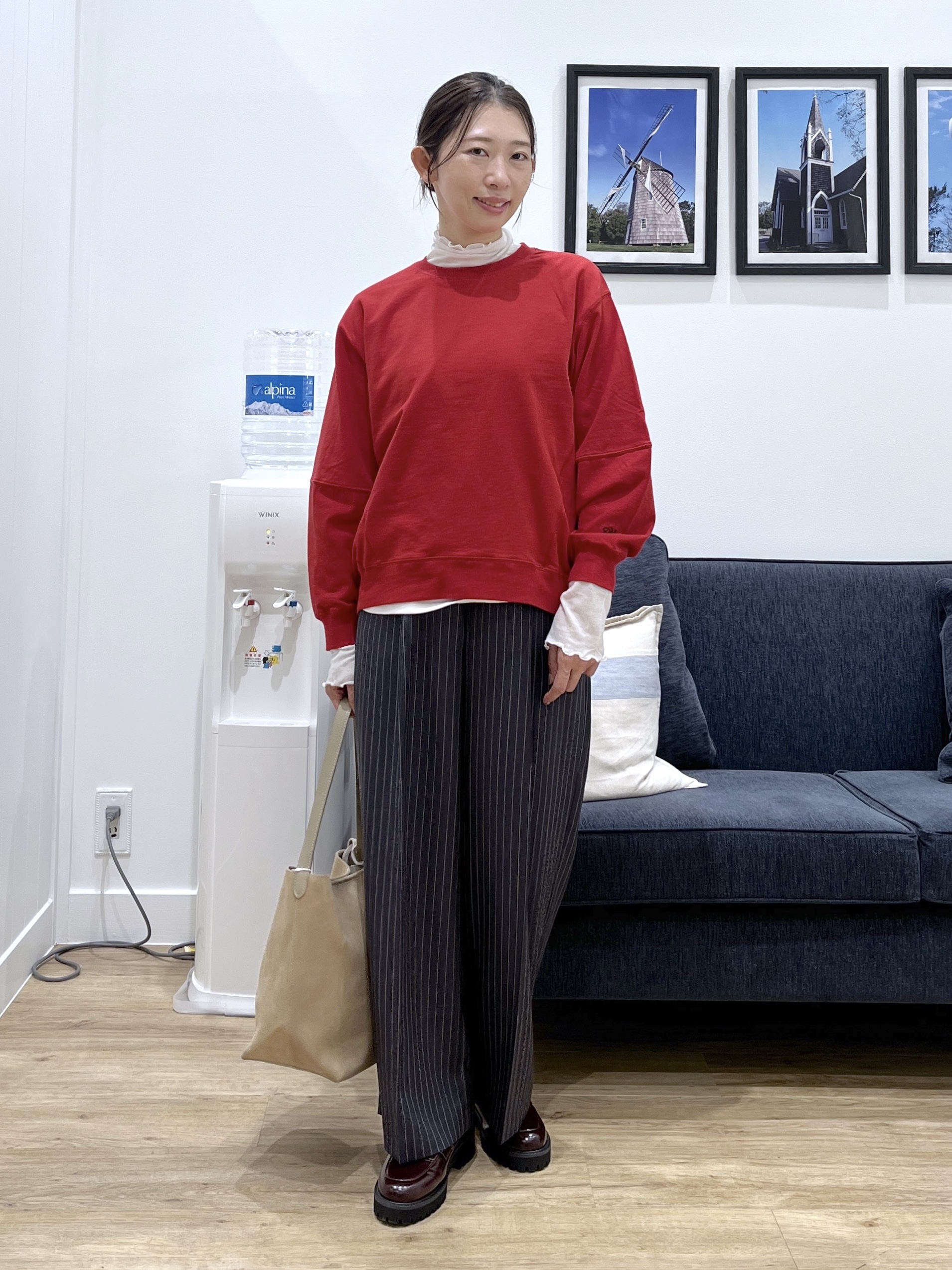 canaさんの「Dessin｜フォルムスリーブミニ裏毛プルオーバー」を使ったコーディネート
