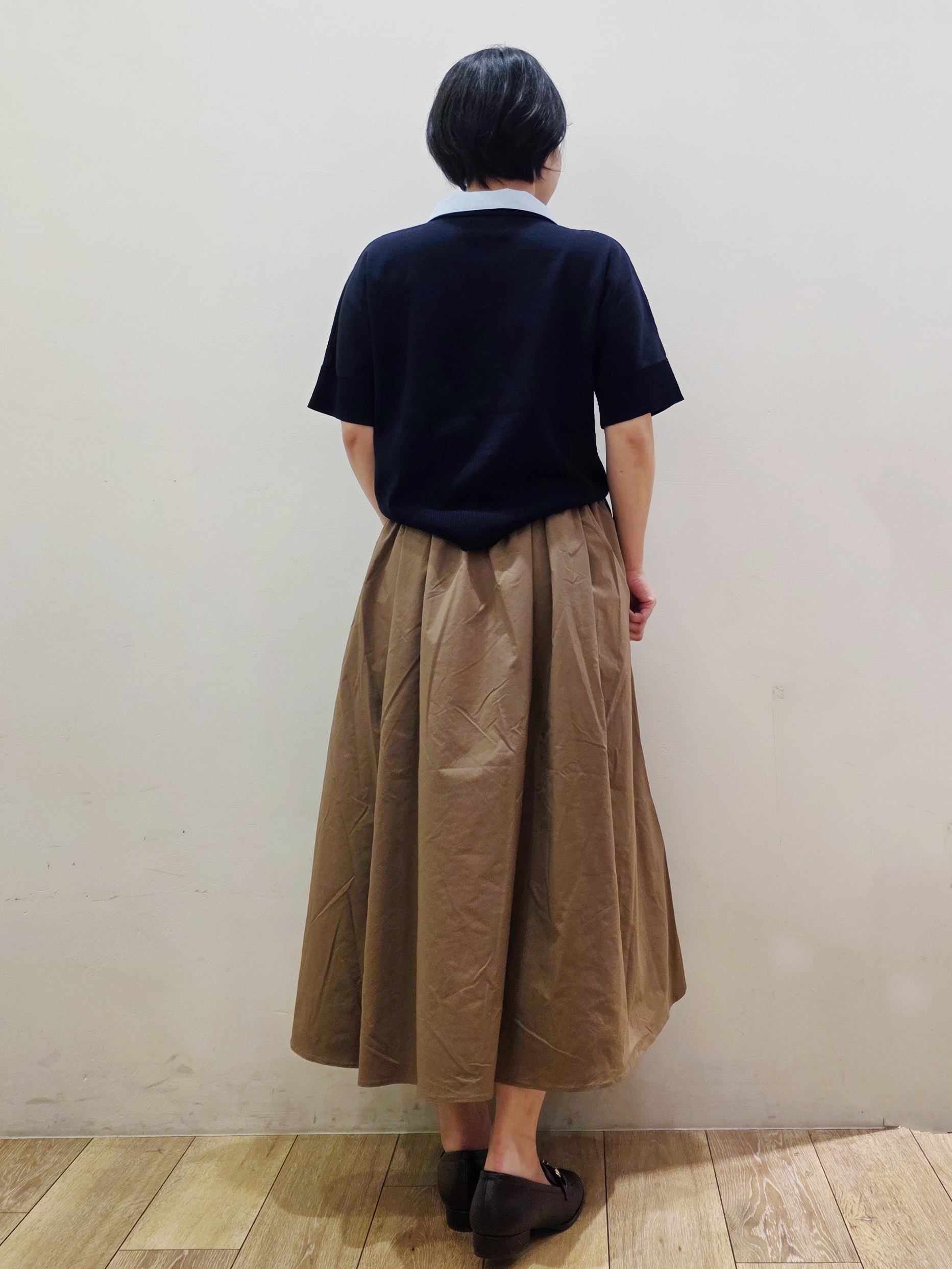 yuyuさんの「OPAQUE.CLIP｜2WAY衿ドッキングニット《洗濯機OK》」を使ったコーディネート