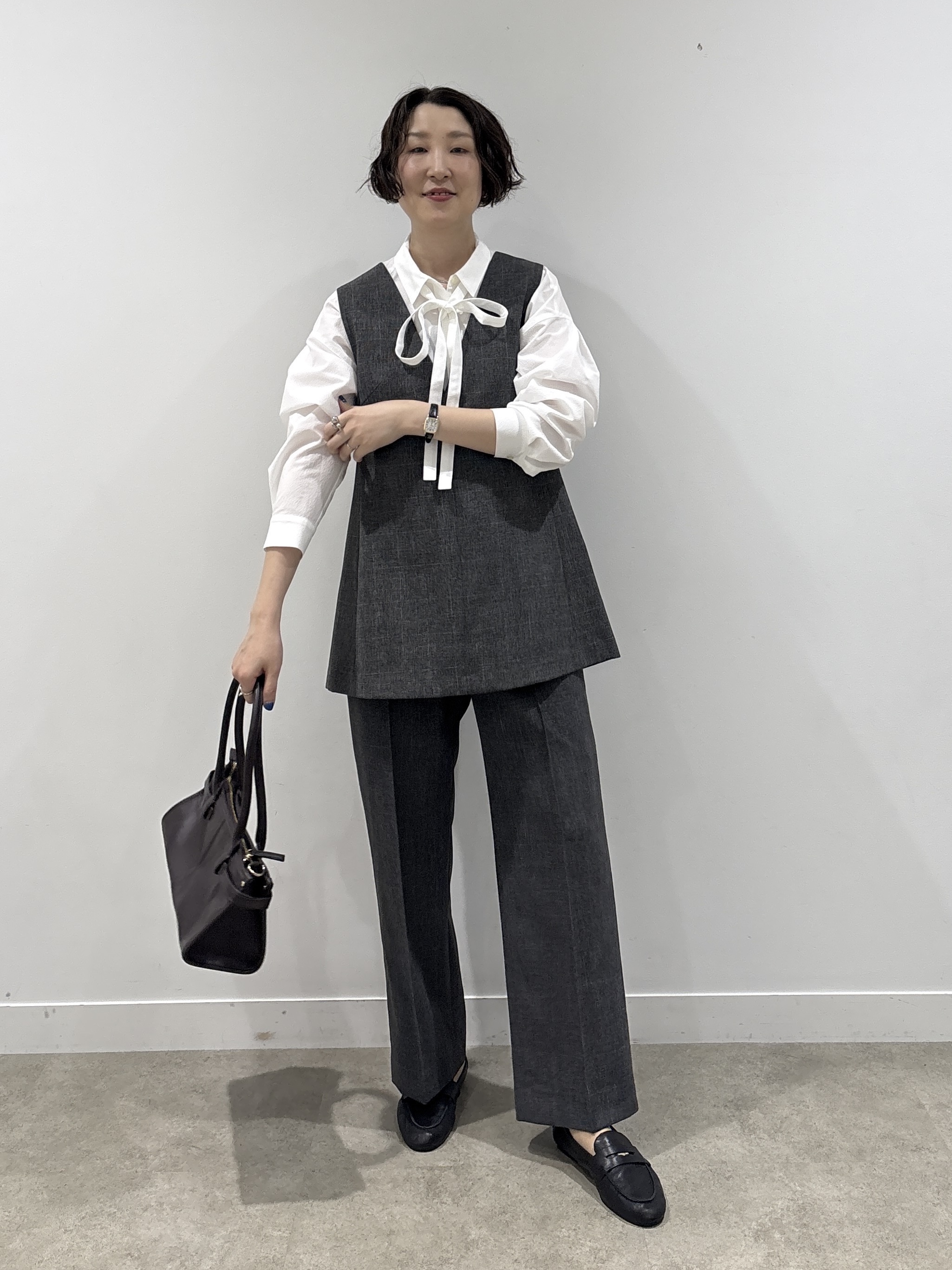yuriさんの「INDIVI｜【UVケア／接触冷感】リネン風チュニックベスト」を使ったコーディネート
