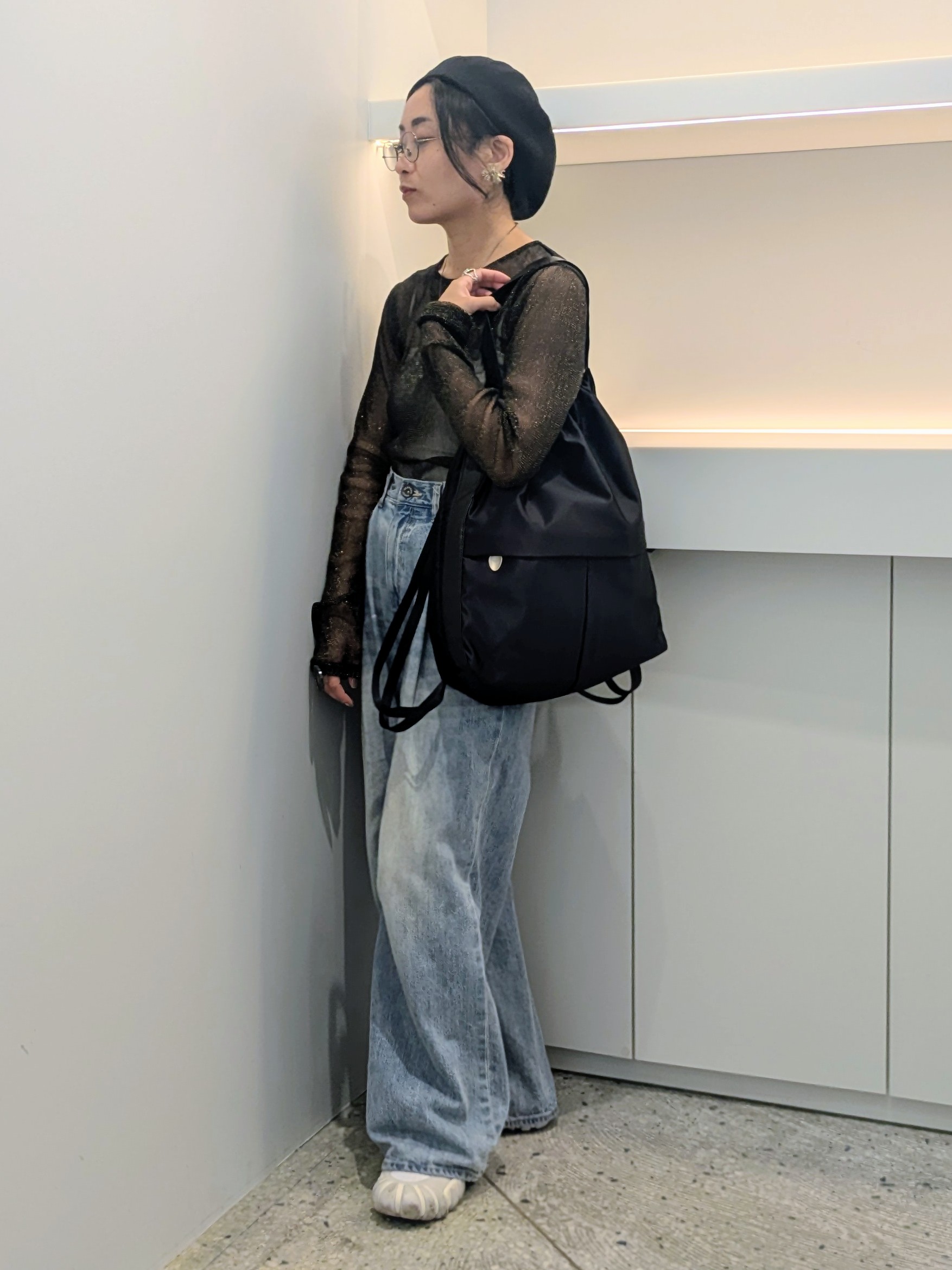 MTさんの「HIROKO HAYASHI｜LUINI SATINE（ルイーニ サティーネ）2wayナップサック」を使ったコーディネート