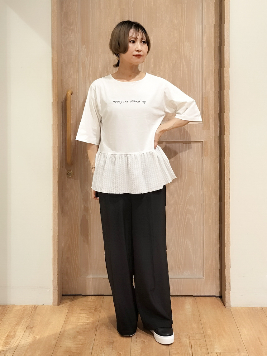 YUKIさんの「SHOO･LA･RUE｜【通気性〇/セットアップ可/洗濯機可】メッシュドルマン ジップブルゾン」を使ったコーディネート