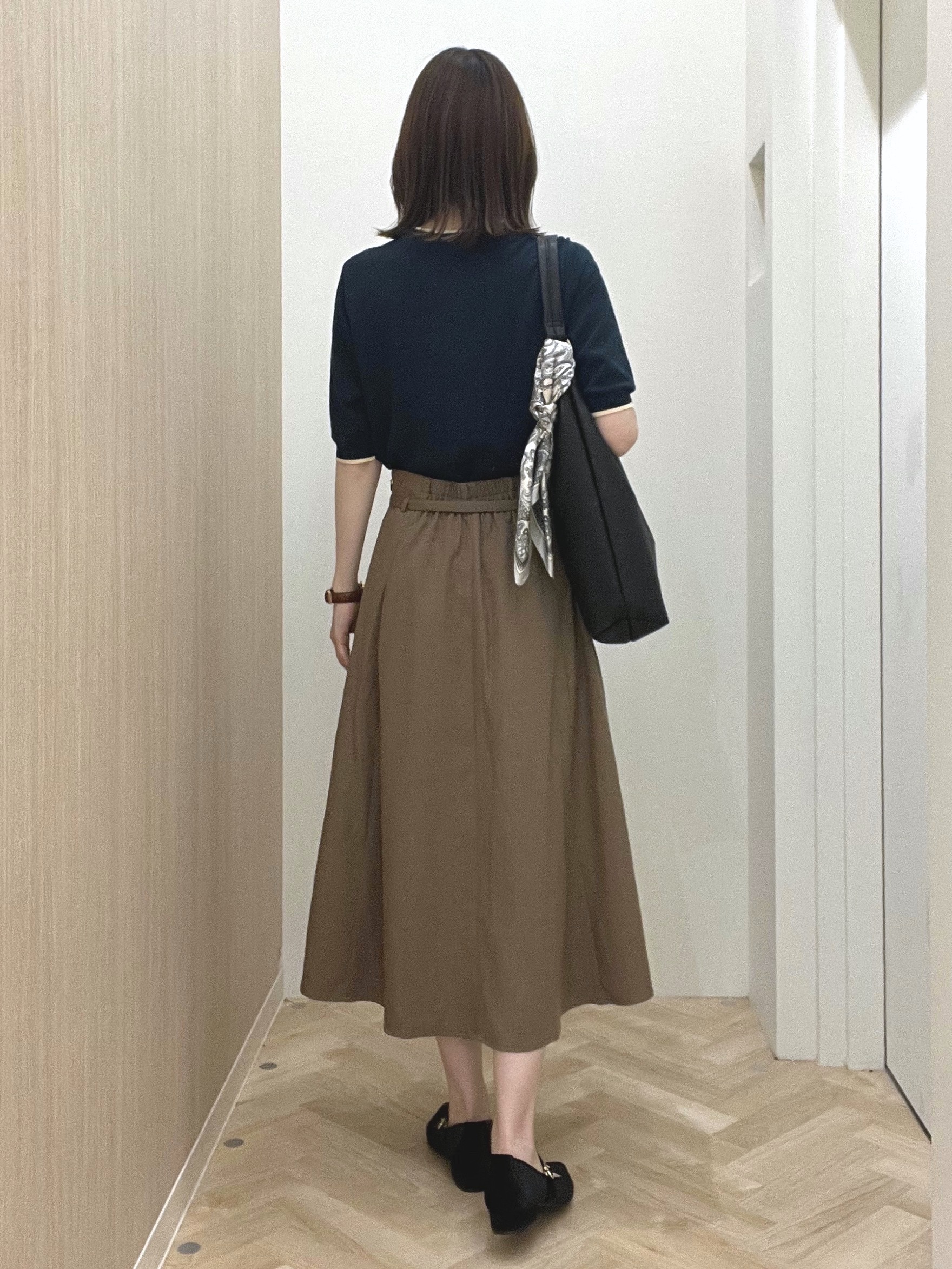  おまつさんの「grove｜レイヤード風ハーフスリーブカーディガン」を使ったコーディネート