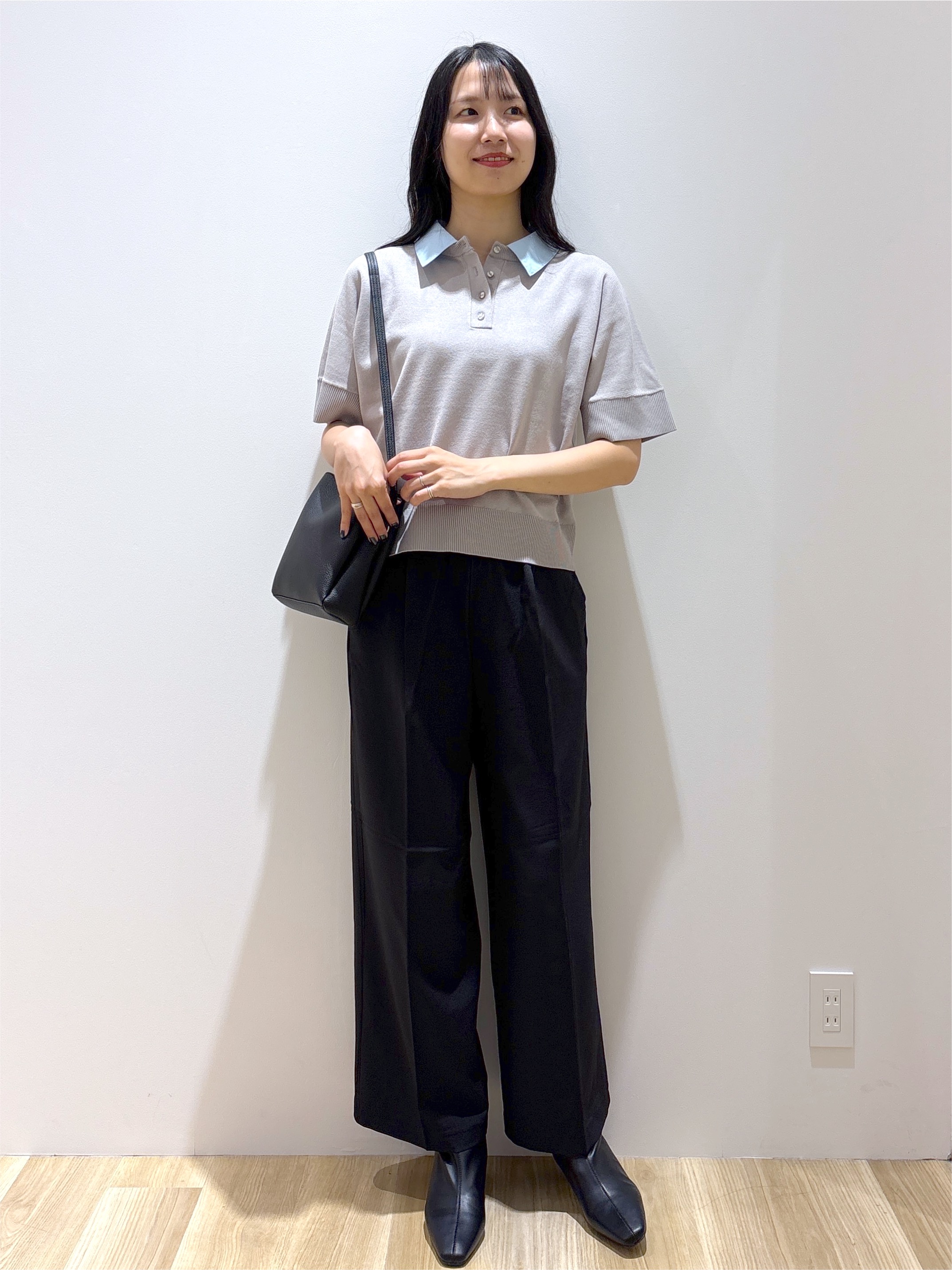 sachikoさんの「OPAQUE.CLIP｜2WAY衿ドッキングニット《洗濯機OK》」を使ったコーディネート