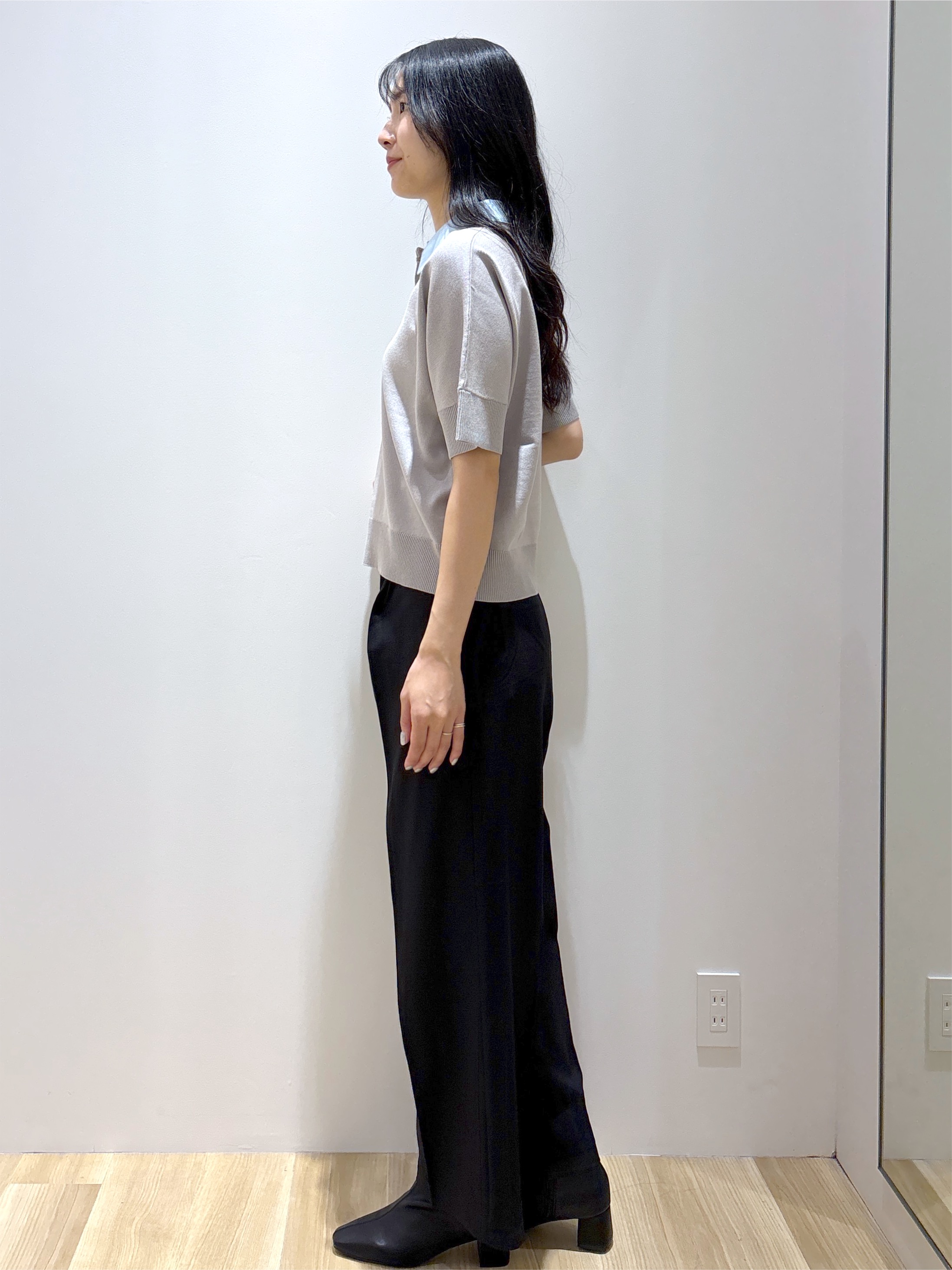 sachikoさんの「OPAQUE.CLIP｜2WAY衿ドッキングニット《洗濯機OK》」を使ったコーディネート