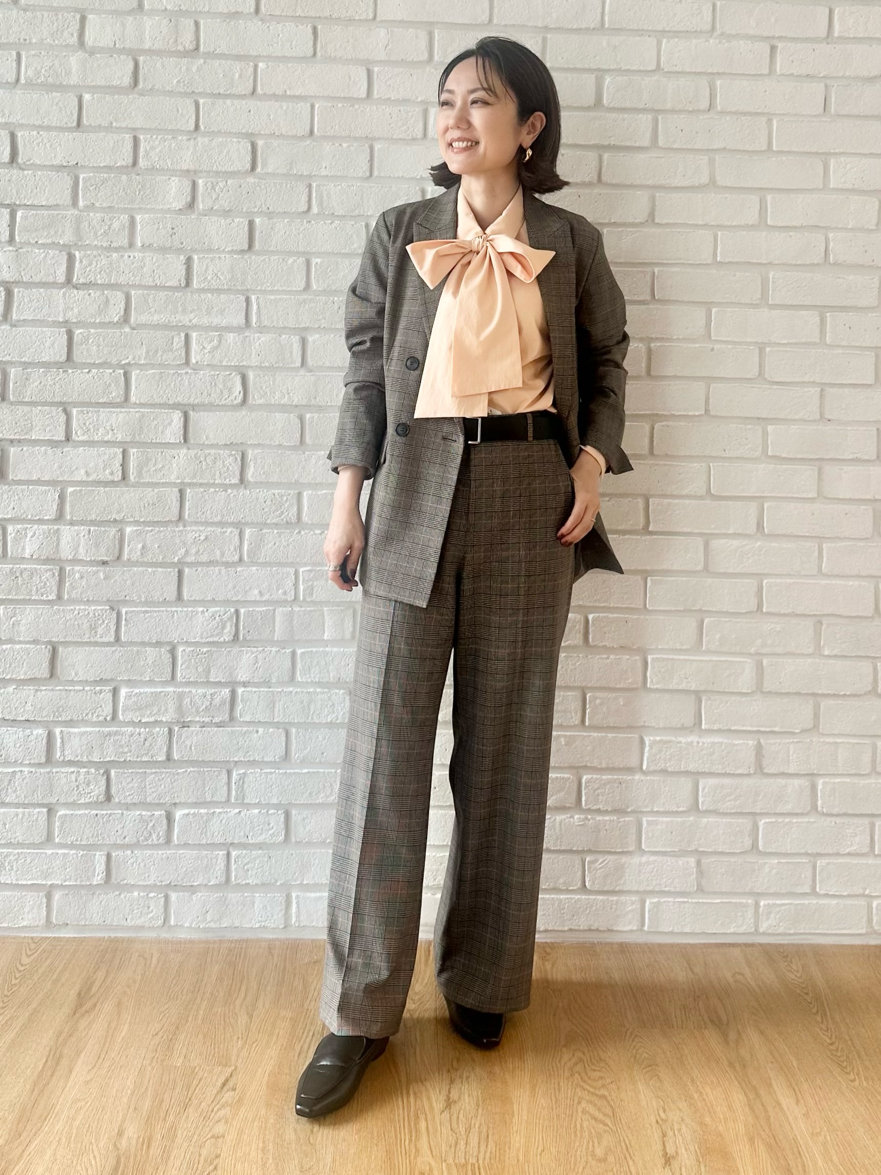 MAIさんの「INDIVI｜【洗濯機OK／ストレッチ◎】秋はじめのダブルジャケット」を使ったコーディネート