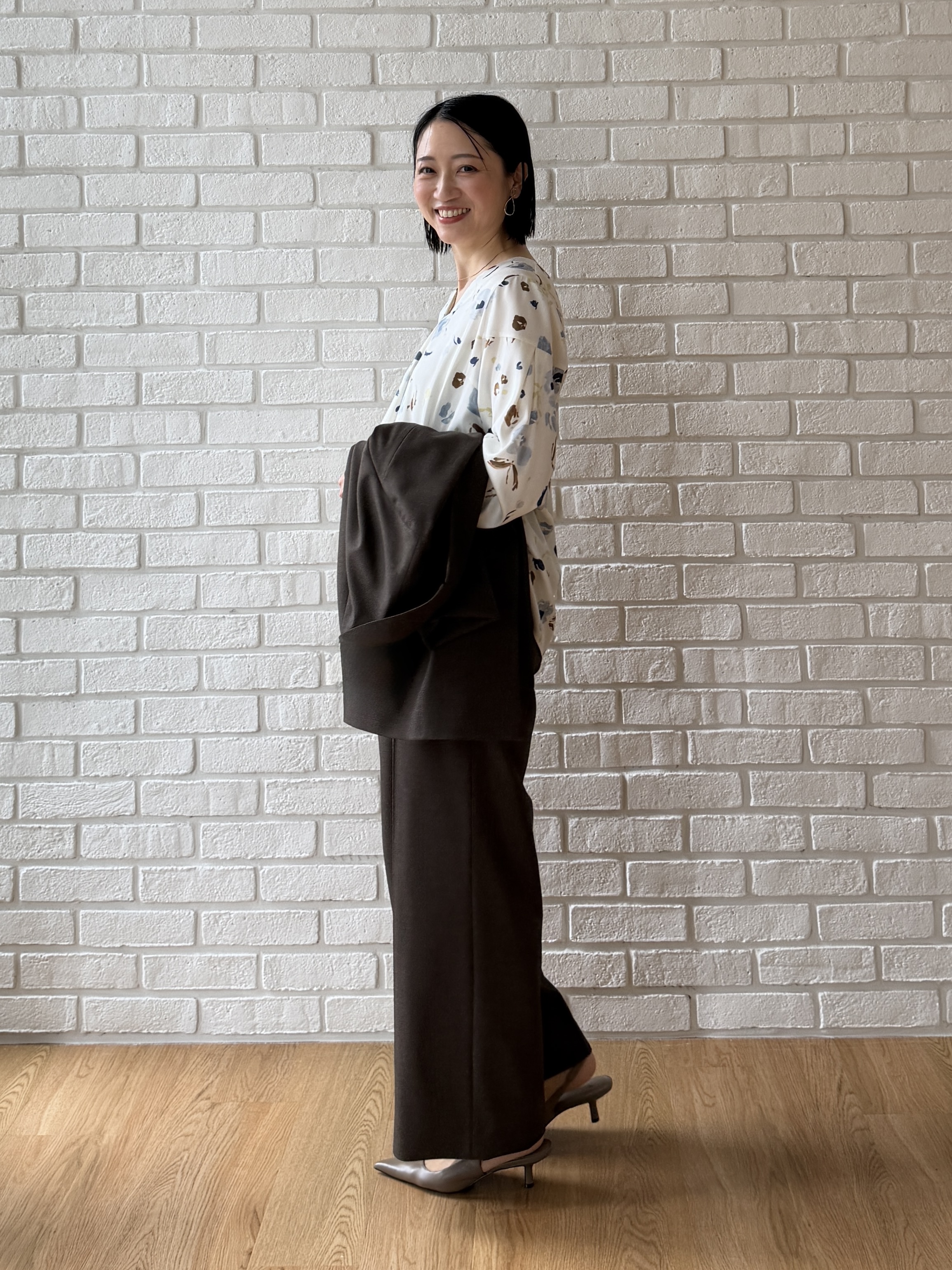 shihoさんの「INDIVI｜【洗濯機OK／ストレッチ◎】秋はじめのダブルジャケット」を使ったコーディネート