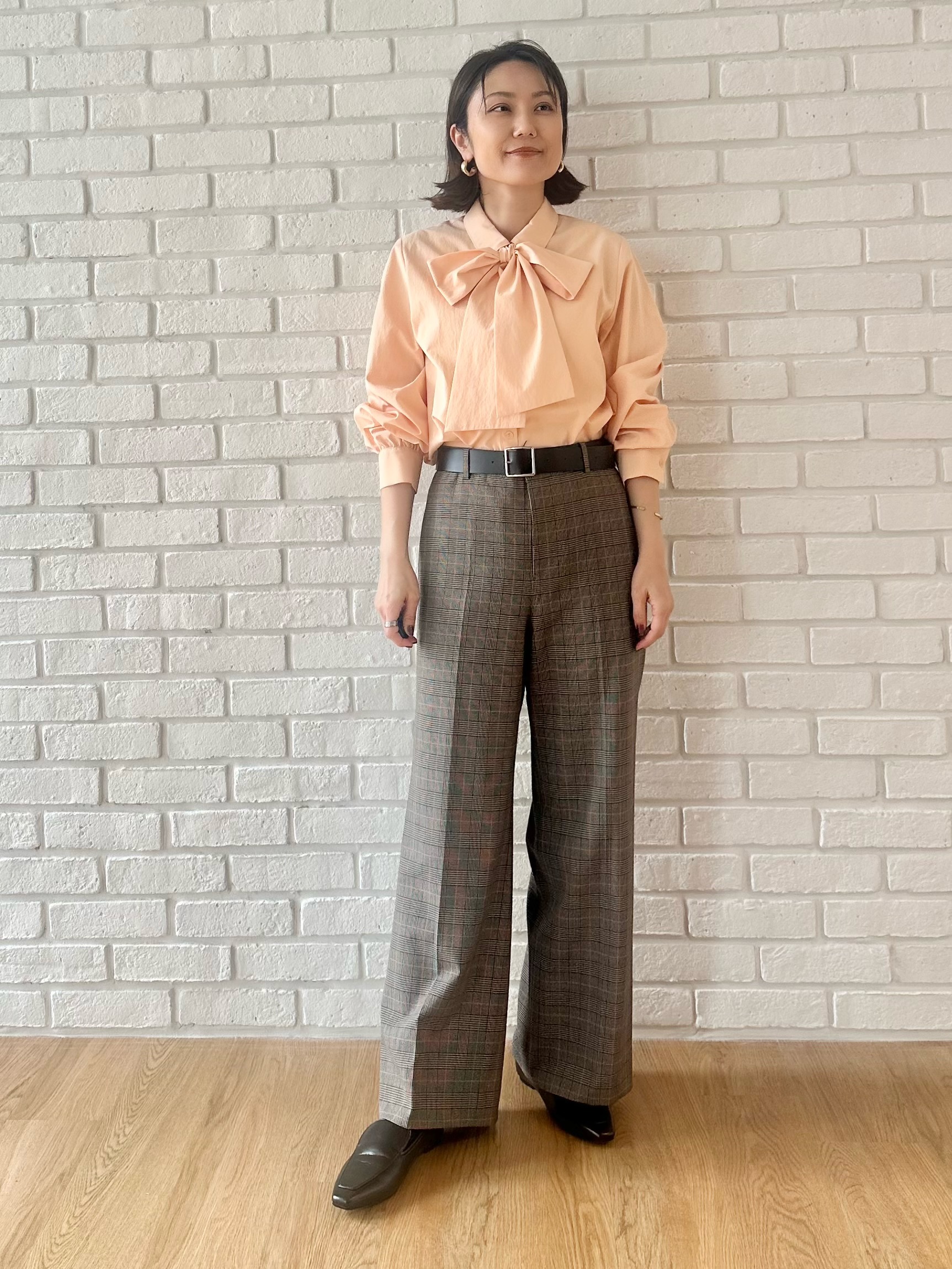 MAIさんの「INDIVI｜【接触冷感／ストレッチ◎】取外し可ボウタイシャツ」を使ったコーディネート