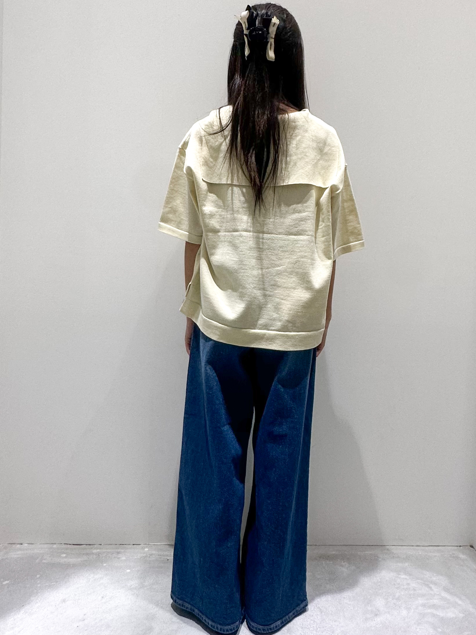 エリさんの「OPAQUE.CLIP｜【UV／遮熱性】セーラーニット《洗濯機OK》」を使ったコーディネート