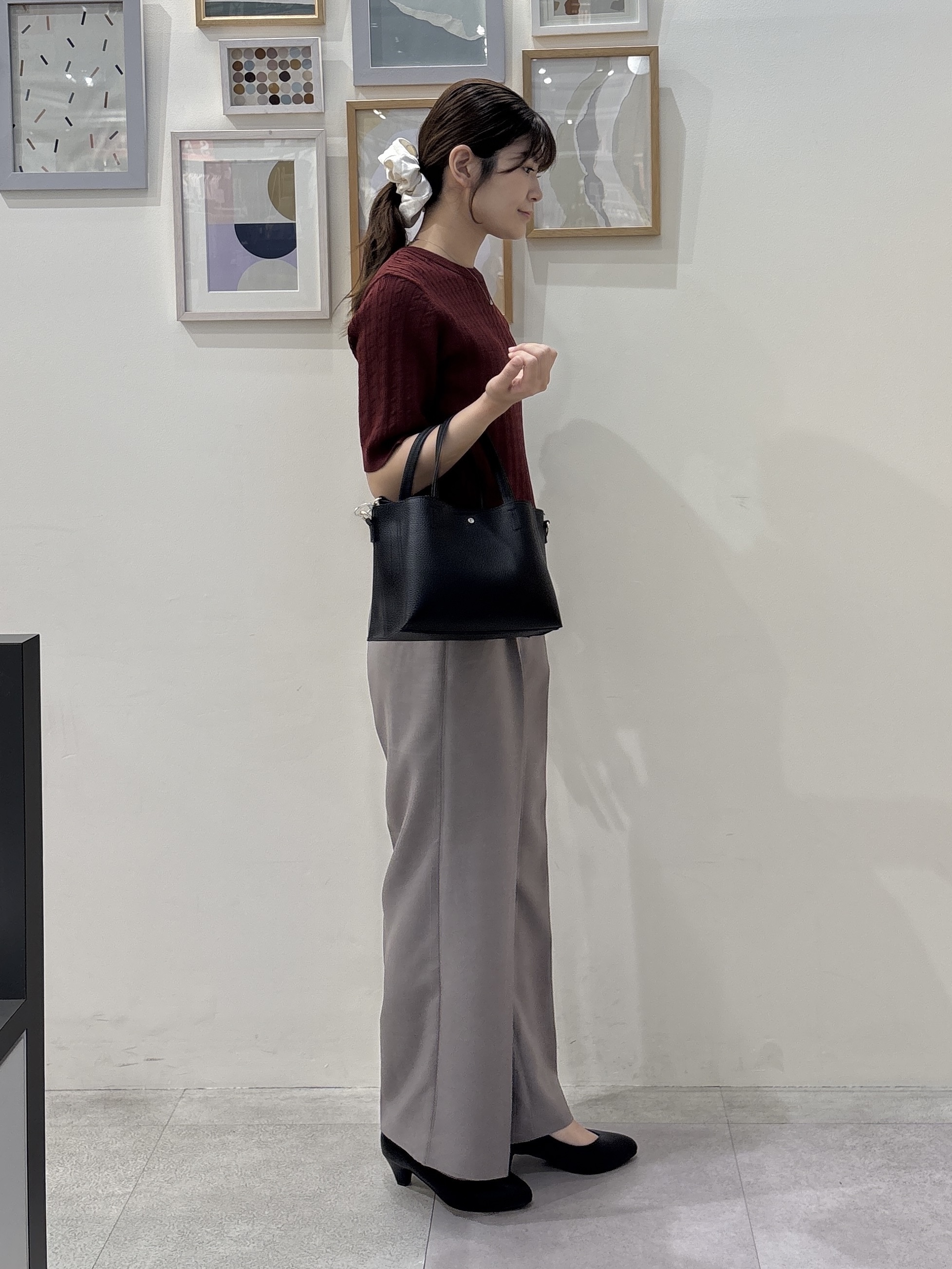 Rikaさんの「SHOO･LA･RUE｜【洗濯機可/S-LL】上品見え ミニケーブルニット」を使ったコーディネート
