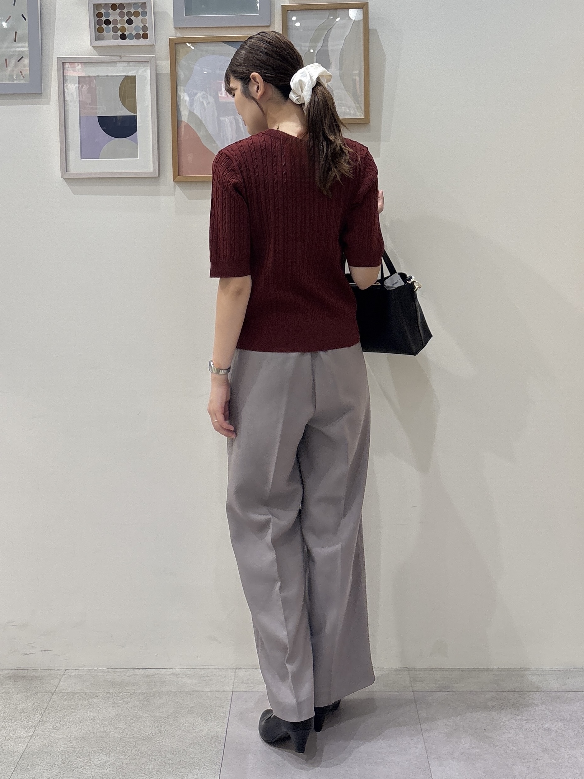 Rikaさんの「SHOO･LA･RUE｜【洗濯機可/S-LL】上品見え ミニケーブルニット」を使ったコーディネート