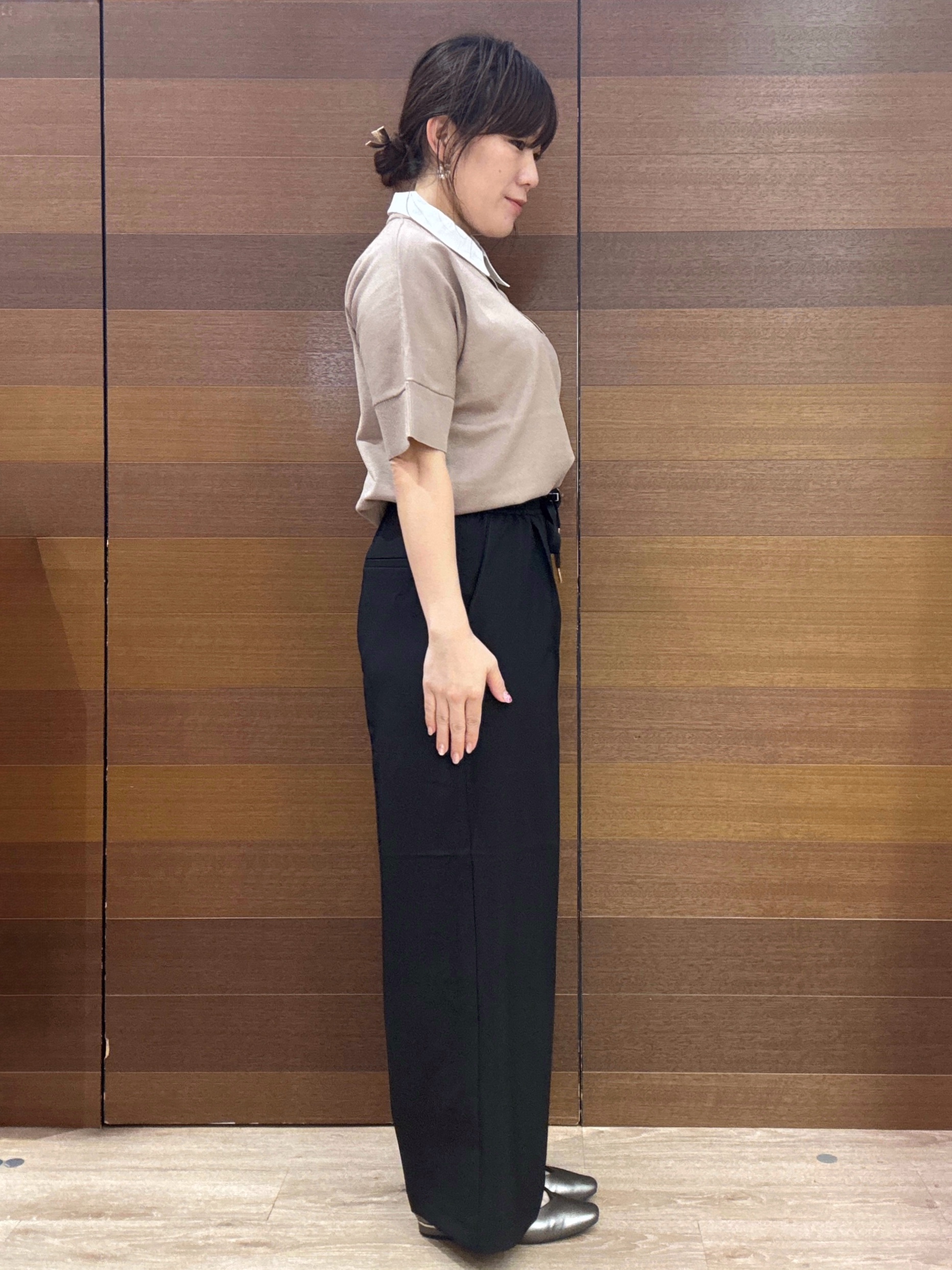 maichiさんの「OPAQUE.CLIP｜2WAY衿ドッキングニット《洗濯機OK》」を使ったコーディネート