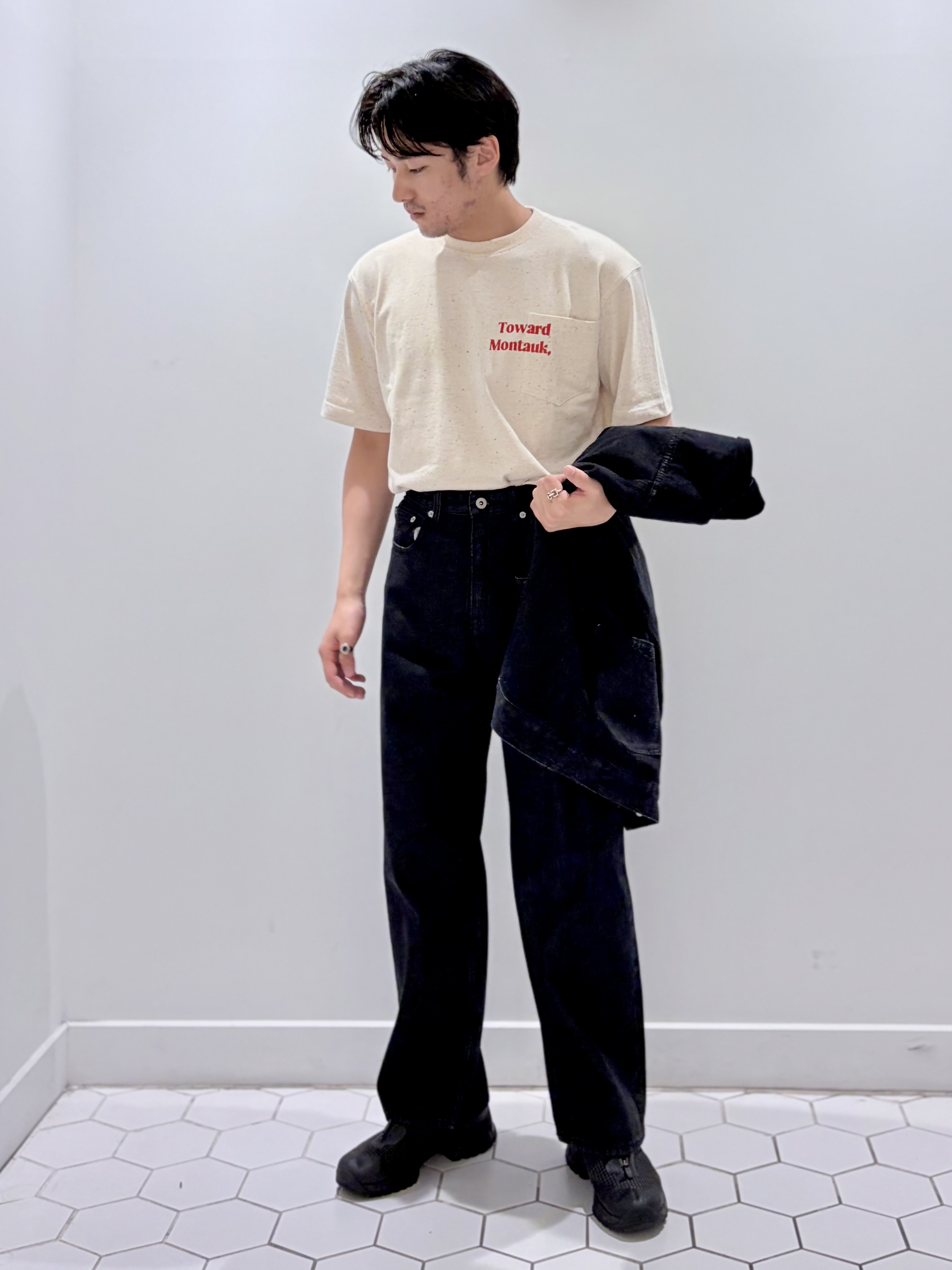 takeruさんの「Dessin｜衿コーデュロイデニムジャケット」を使ったコーディネート