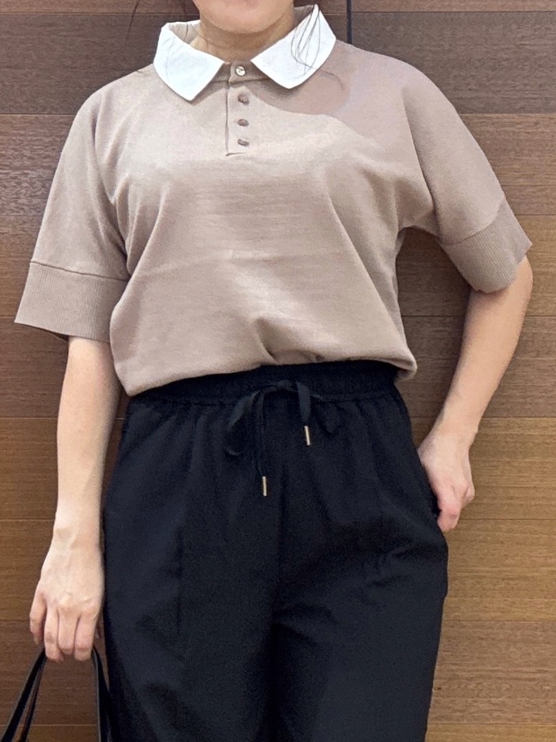 maichiさんの「OPAQUE.CLIP｜2WAY衿ドッキングニット《洗濯機OK》」を使ったコーディネート