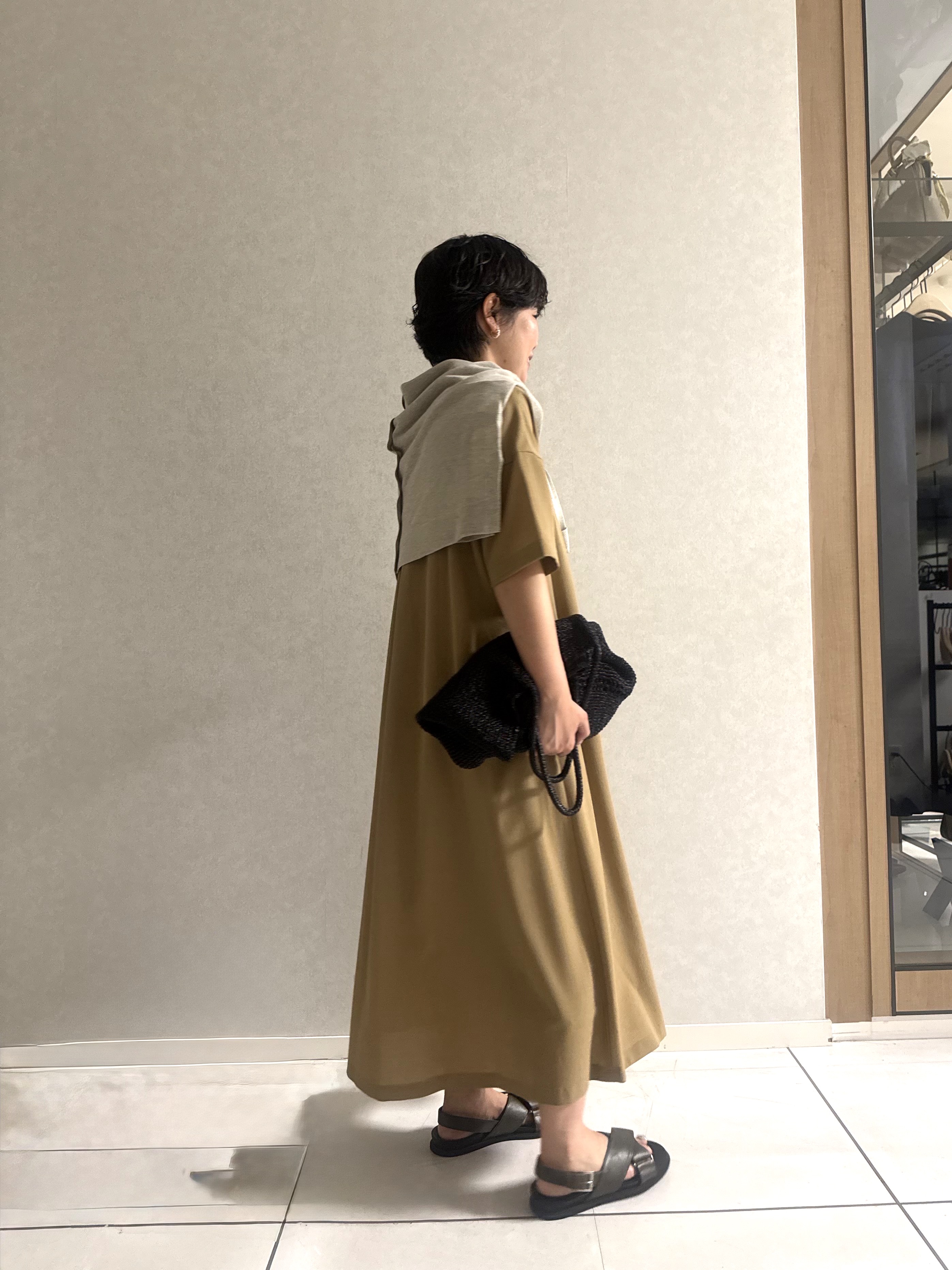 かなこさんの「UNTITLED｜【残暑も快適/UVカット/接触冷感】エアリークールワンピース」を使ったコーディネート