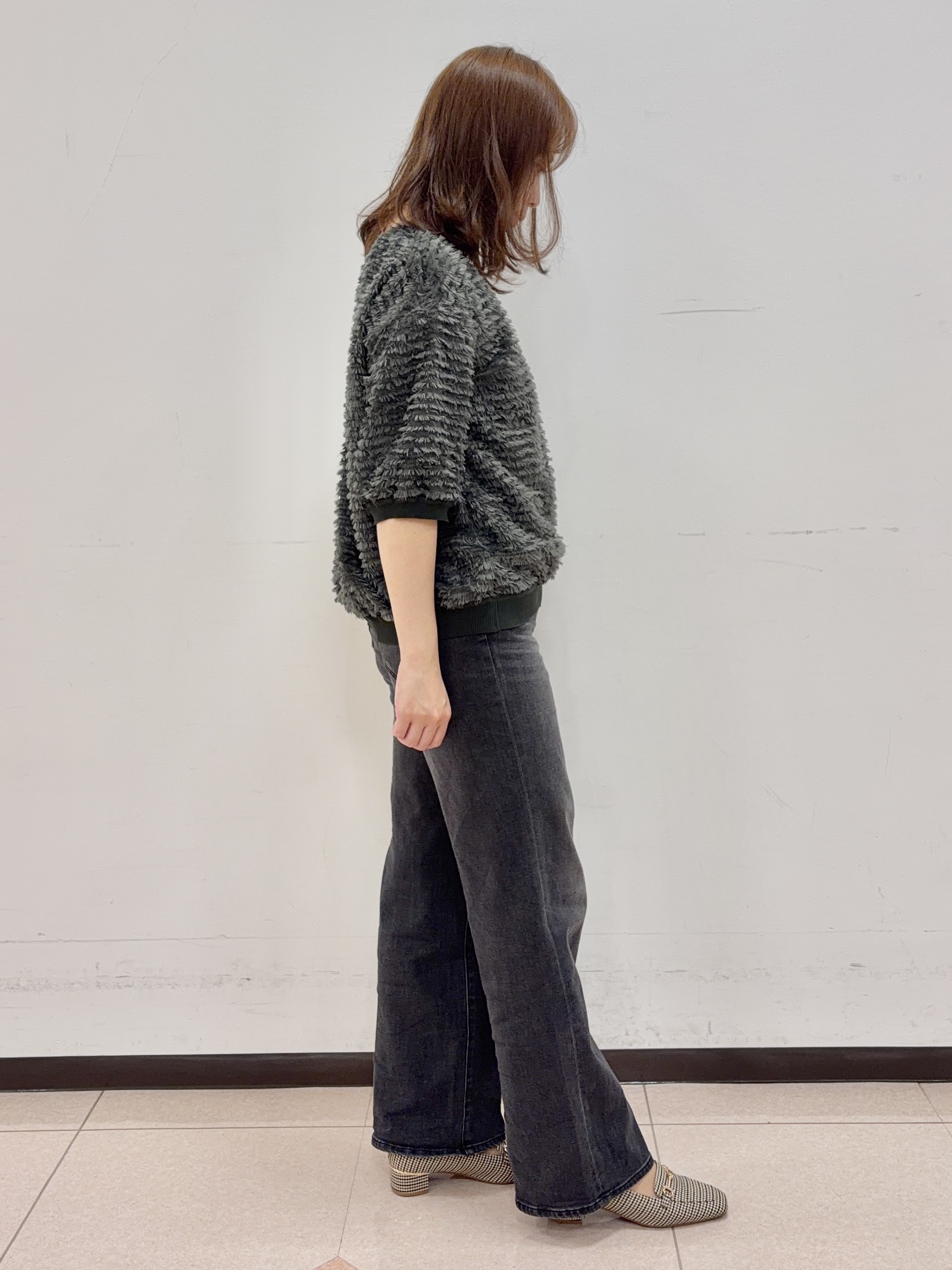 りおさんの「UNTITLED｜【秋映え/体型カバー】フェザージャガードプルオーバー」を使ったコーディネート