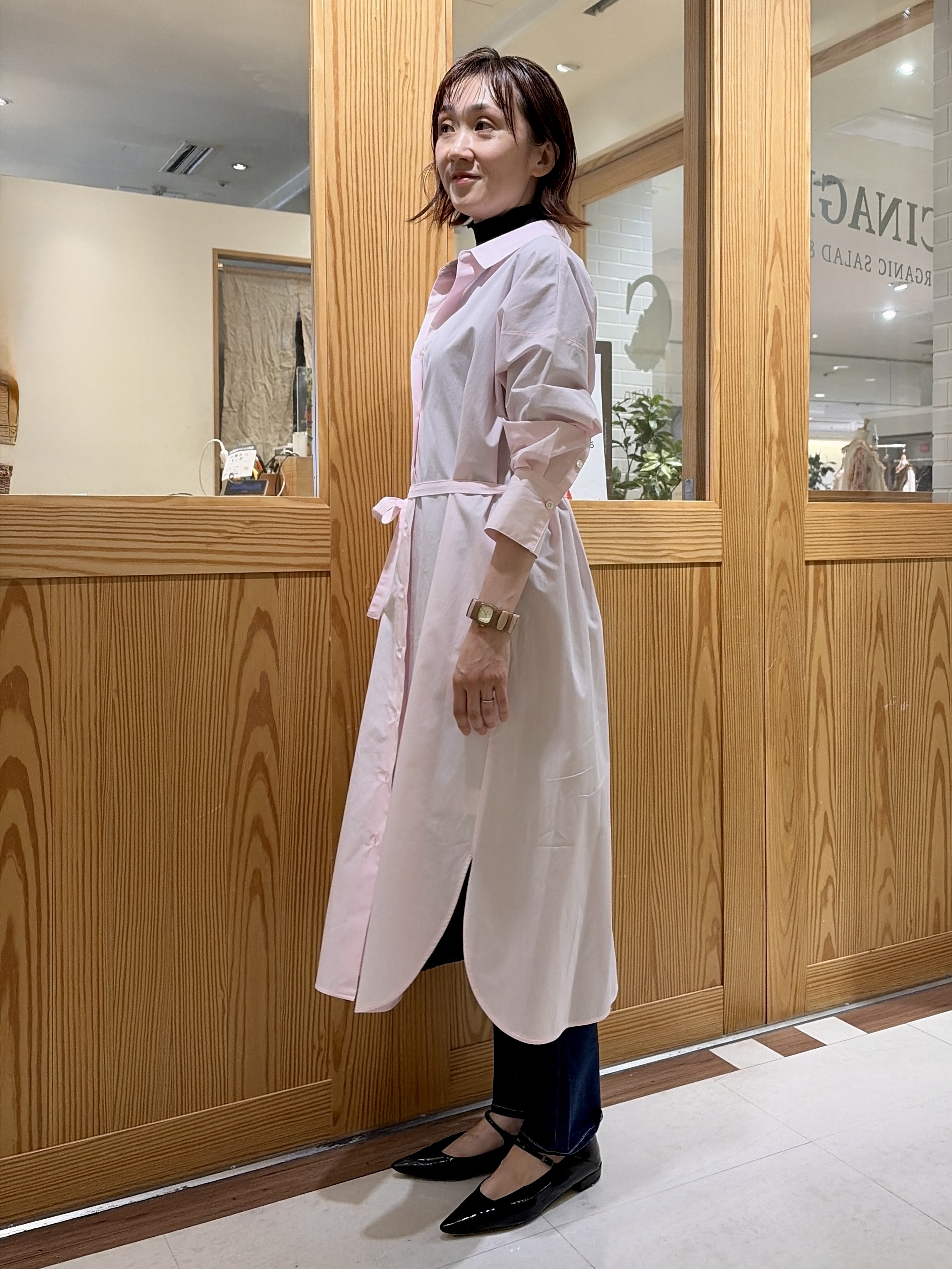 ゆうさんの「UNTITLED｜ロングシャツワンピース」を使ったコーディネート