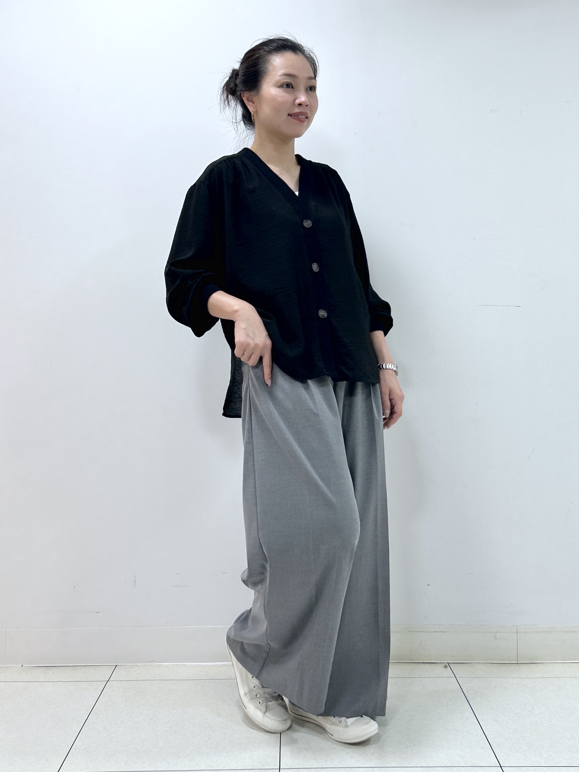 Kaiさんの「Dessin｜【UVカット】シアー楊柳ブラウスカーディガン」を使ったコーディネート