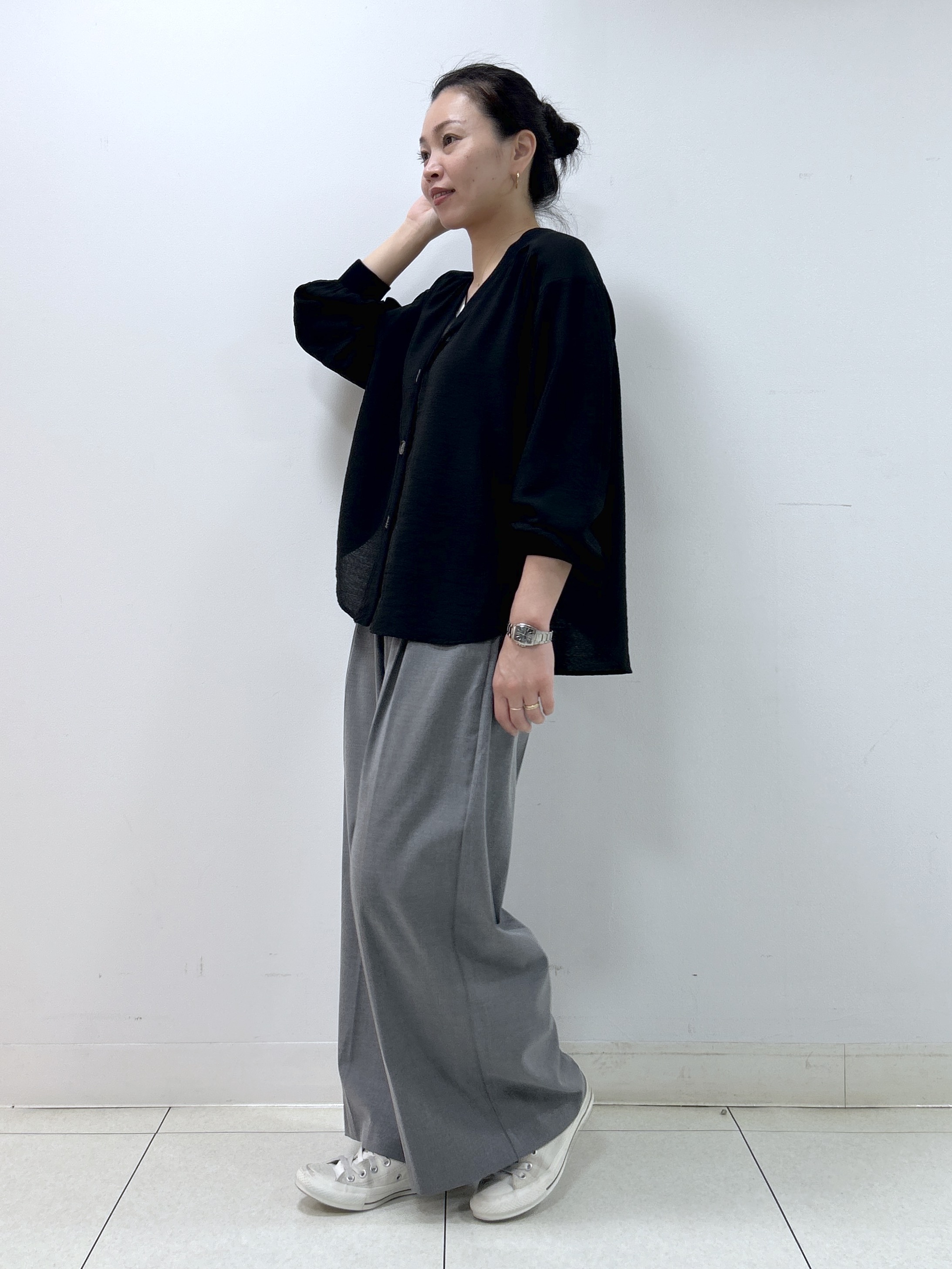 Kaiさんの「Dessin｜【UVカット】シアー楊柳ブラウスカーディガン」を使ったコーディネート