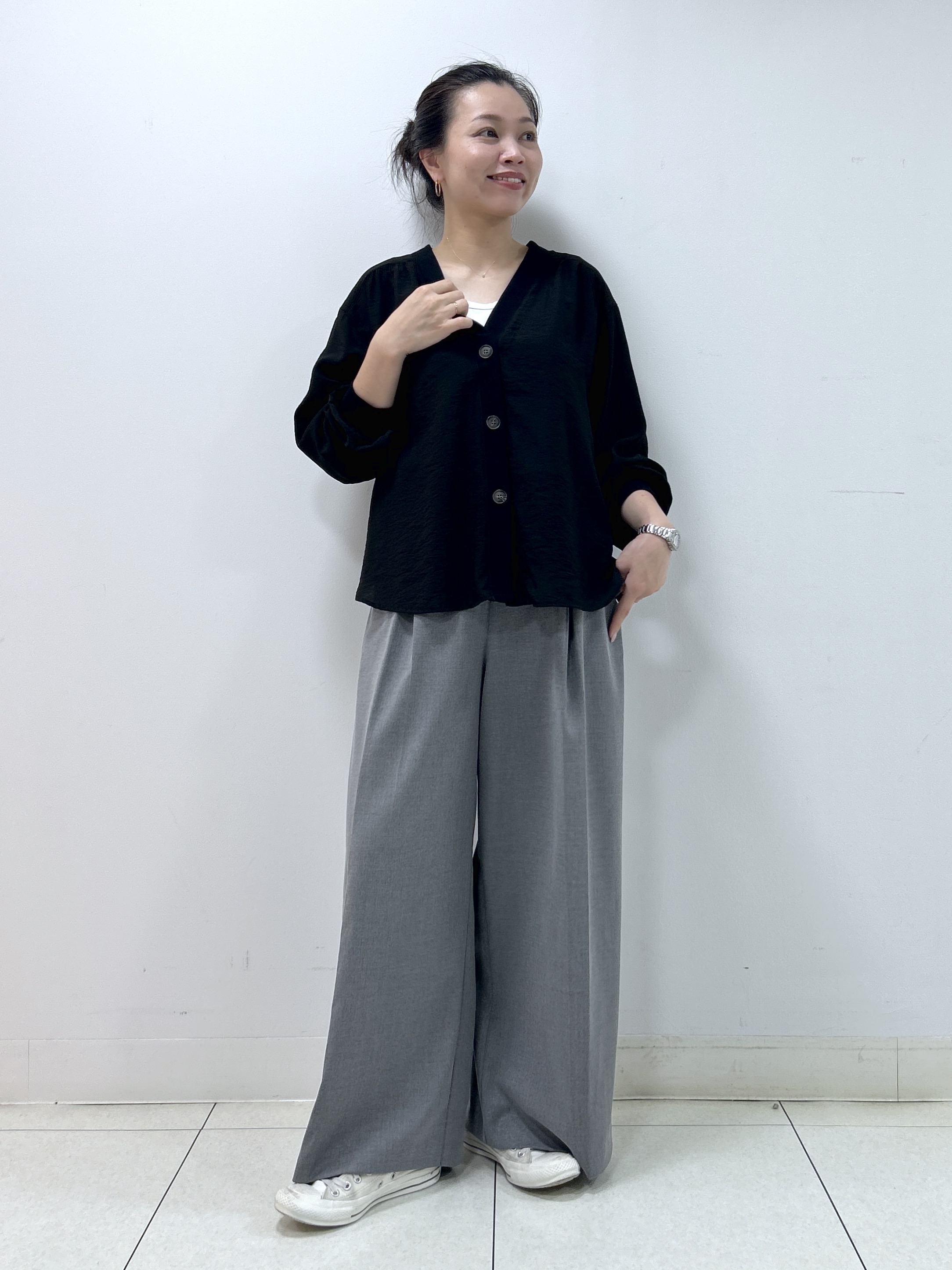 Kaiさんの「Dessin｜【UVカット】シアー楊柳ブラウスカーディガン」を使ったコーディネート