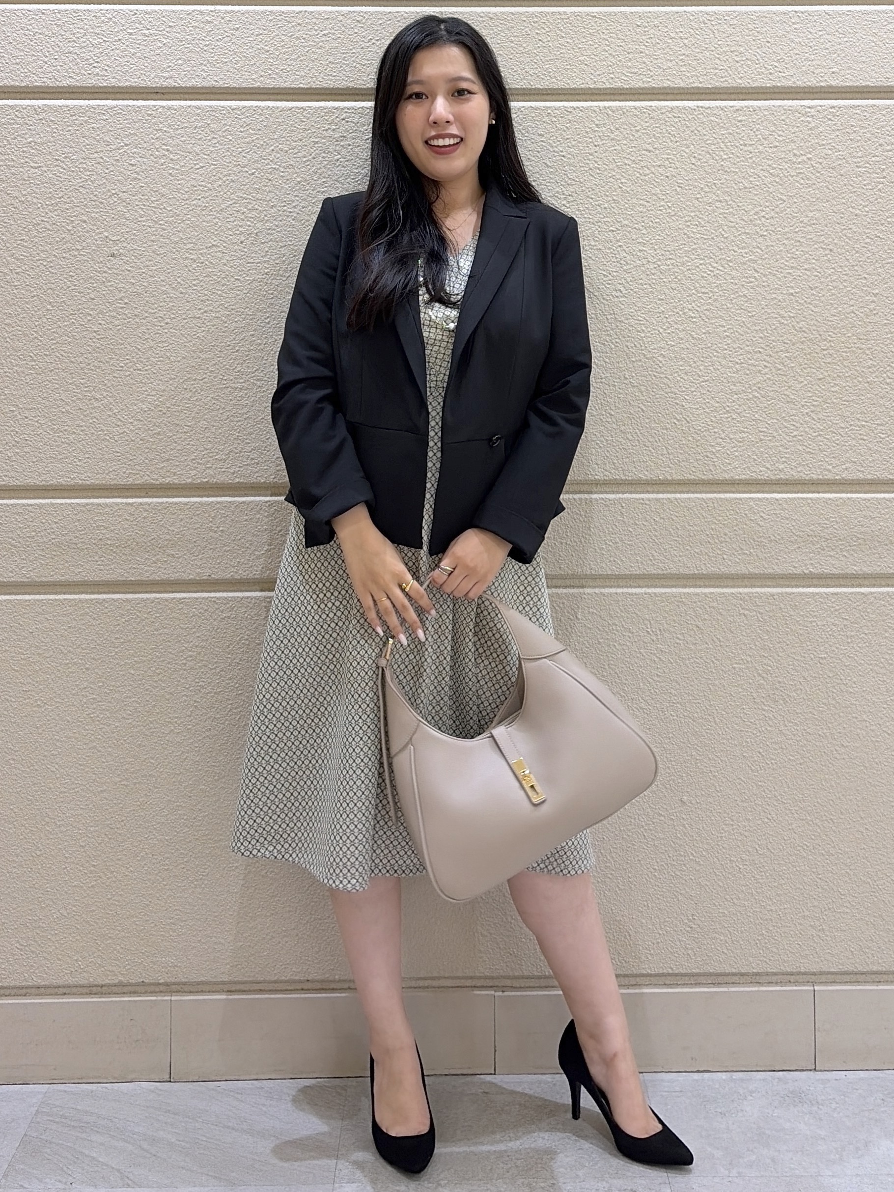 Momokaさんの「COUP DE CHANCE｜【手洗い可／日本製／スーツ可】ペプラムジャケット」を使ったコーディネート
