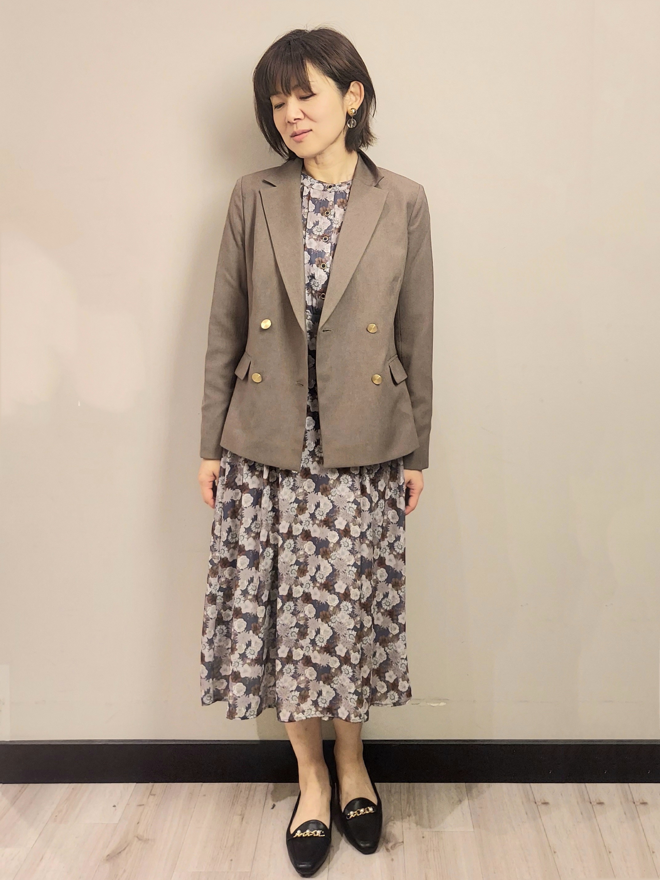 MAKIさんの「index｜【セットアップ対応】ダブルブレストジャケット《洗濯機OK／イージーアイロン／防シワ》」を使ったコーディネート