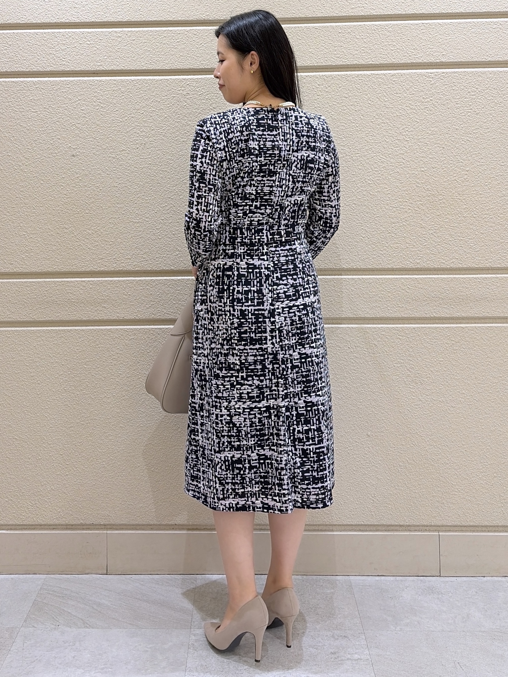 Momokaさんの「COUP DE CHANCE｜【手洗い可／日本製】ジオメトリックワンピース」を使ったコーディネート
