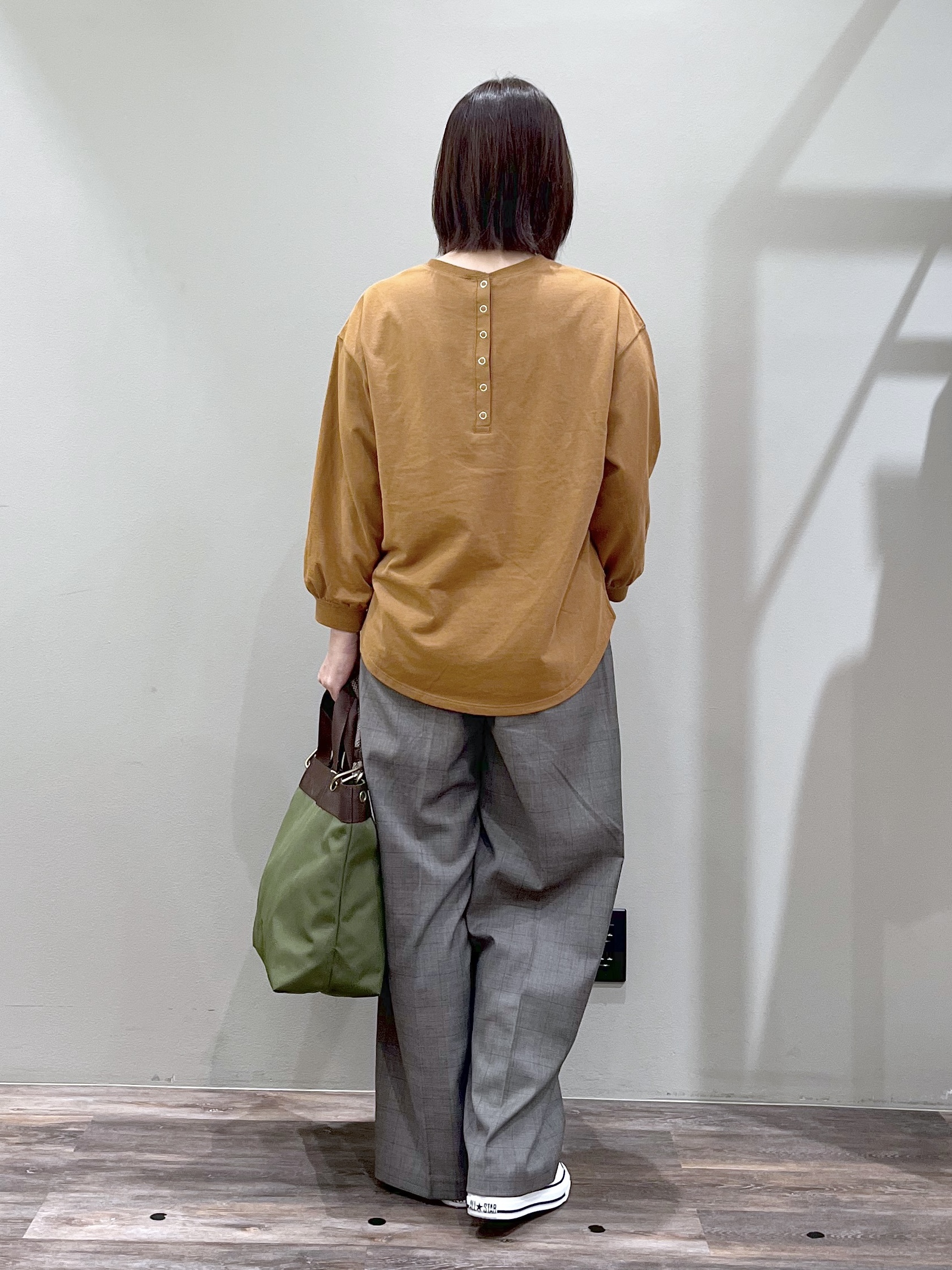 ricoさんの「Dessin｜【洗える/7色展開/XS-L】バックヘンリーミニ裏毛 長袖」を使ったコーディネート