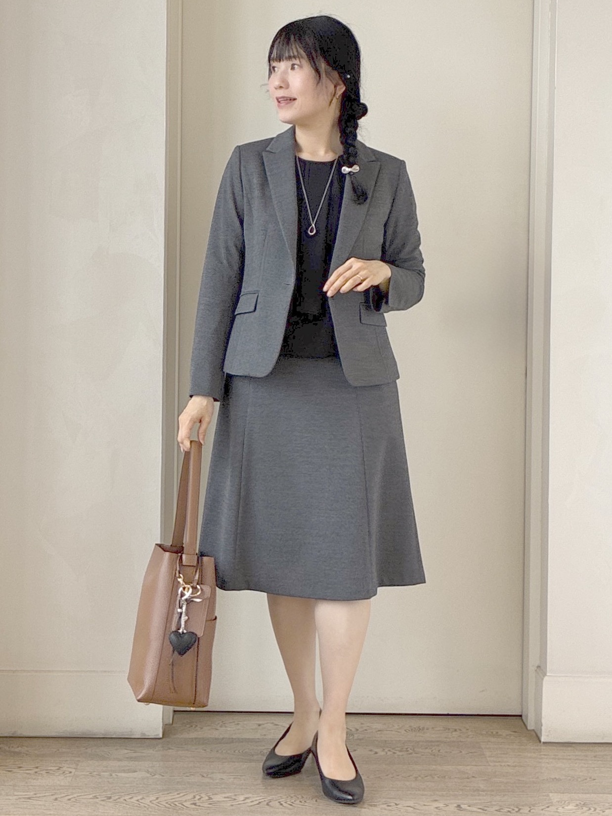  beni_gingerさんの「Reflect｜【SS-4Lサイズ／通勤／セレモニー】クルーネック シフォンブラウス」を使ったコーディネート