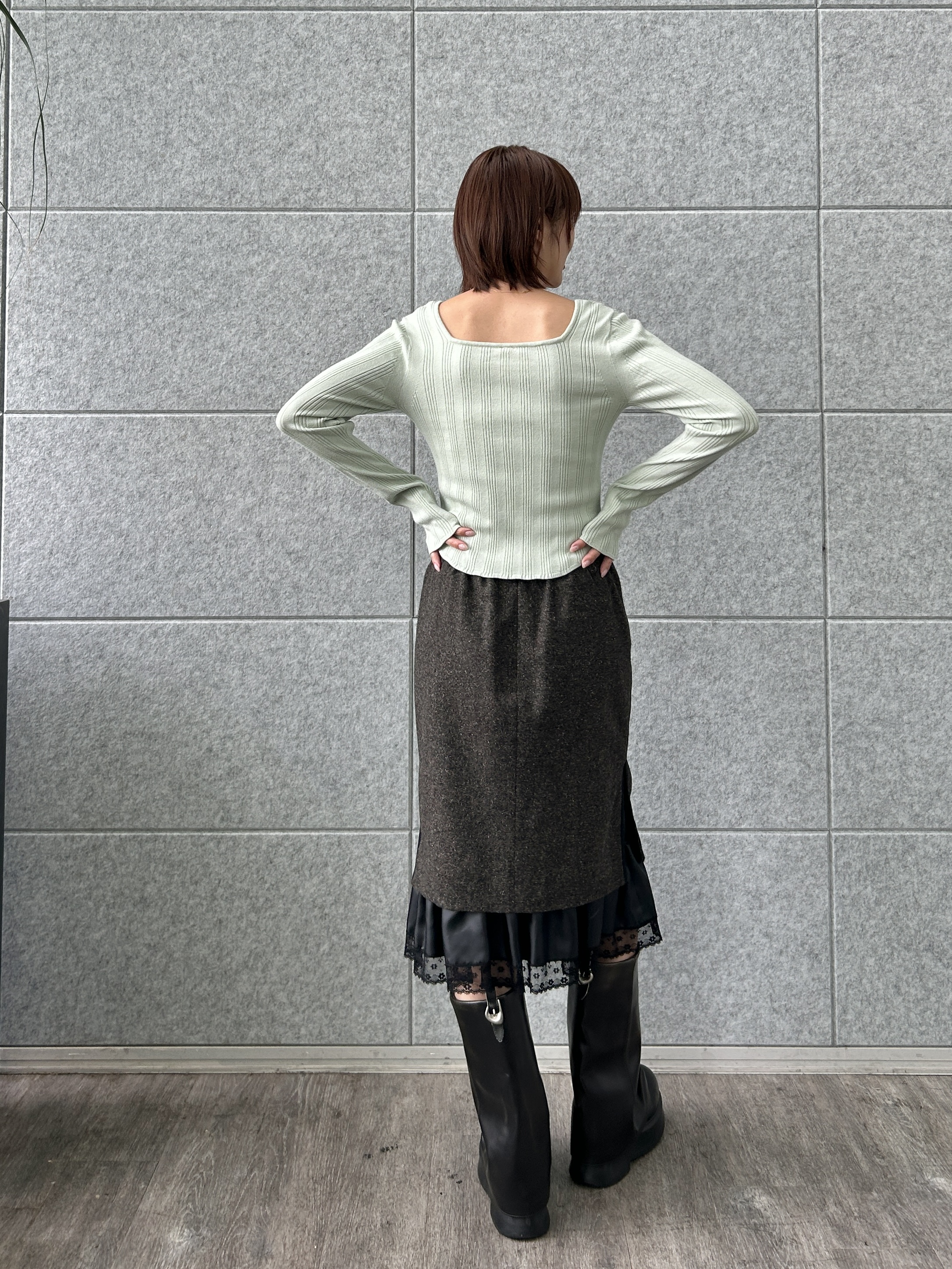 harunaさんの「CODE A｜intimate knit cardigan」を使ったコーディネート