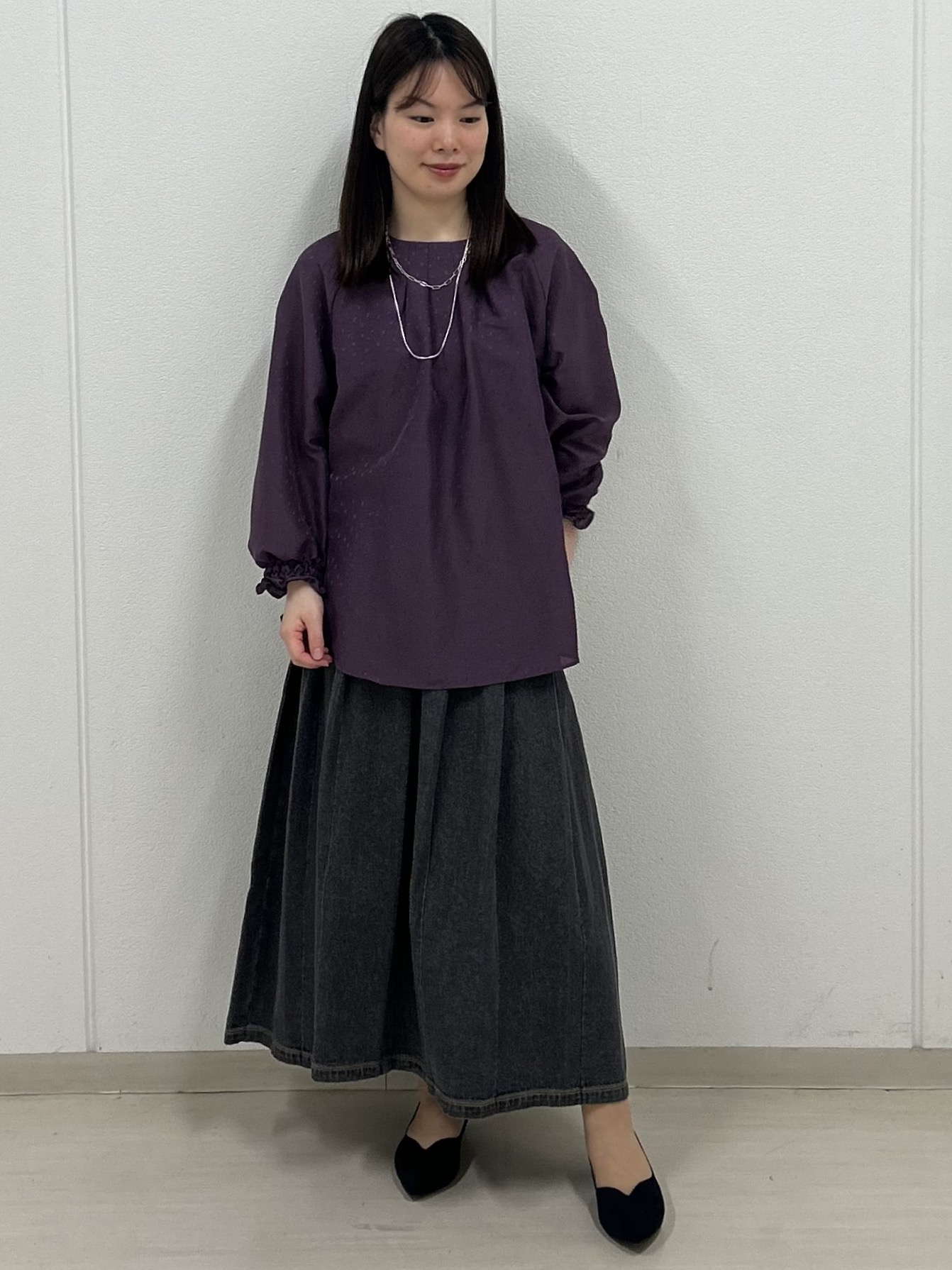 ゆうさんの「Reflect｜タックデザイン ラグランスリーブブラウス」を使ったコーディネート