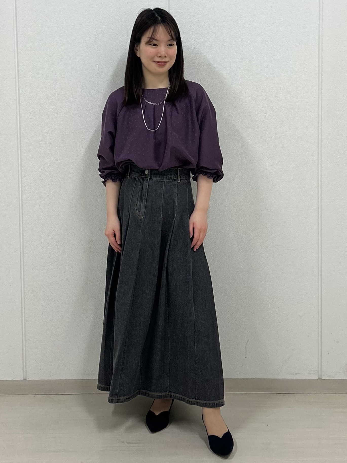ゆうさんの「Reflect｜タックデザイン ラグランスリーブブラウス」を使ったコーディネート