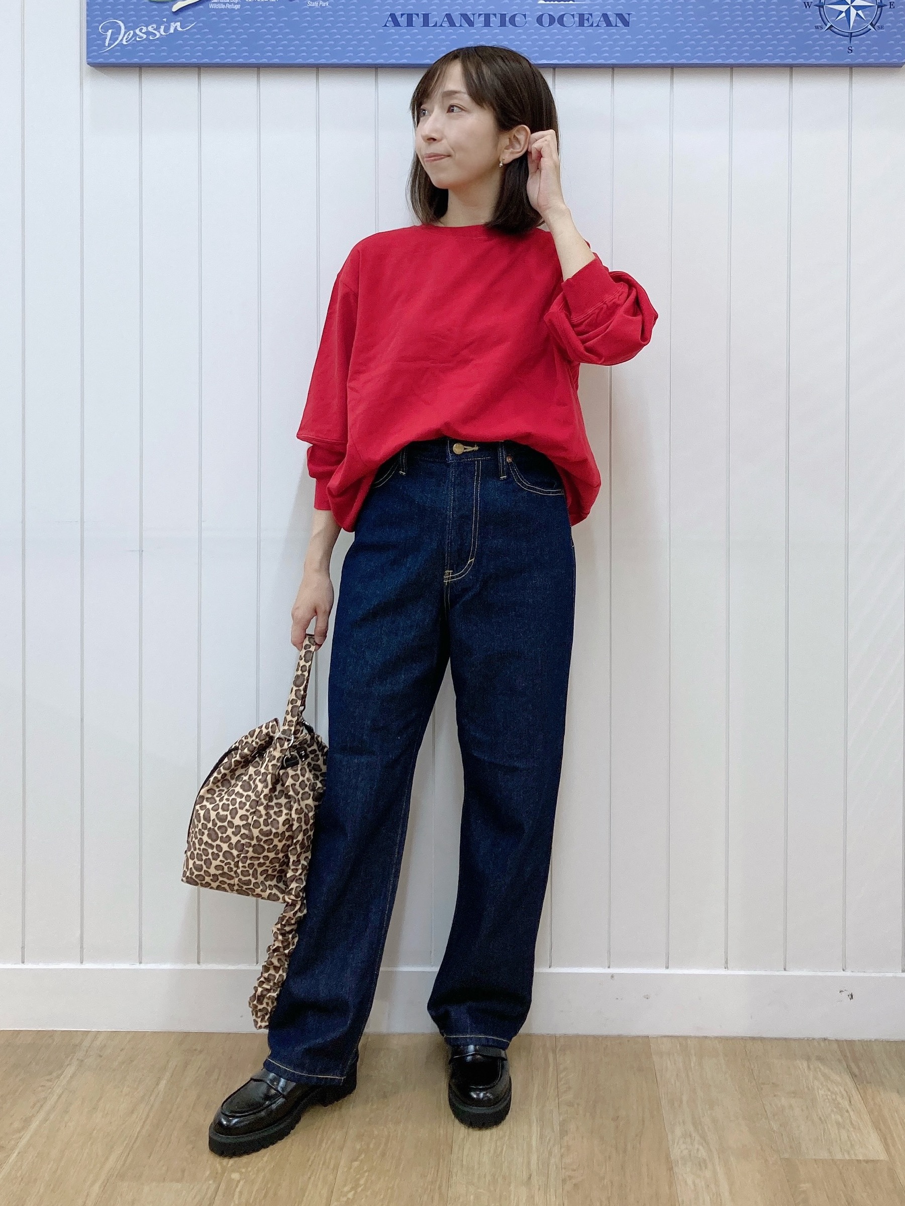 yoshiさんの「Dessin｜【洗える/6色展開】フォルムスリーブミニ裏毛 プルオーバー」を使ったコーディネート