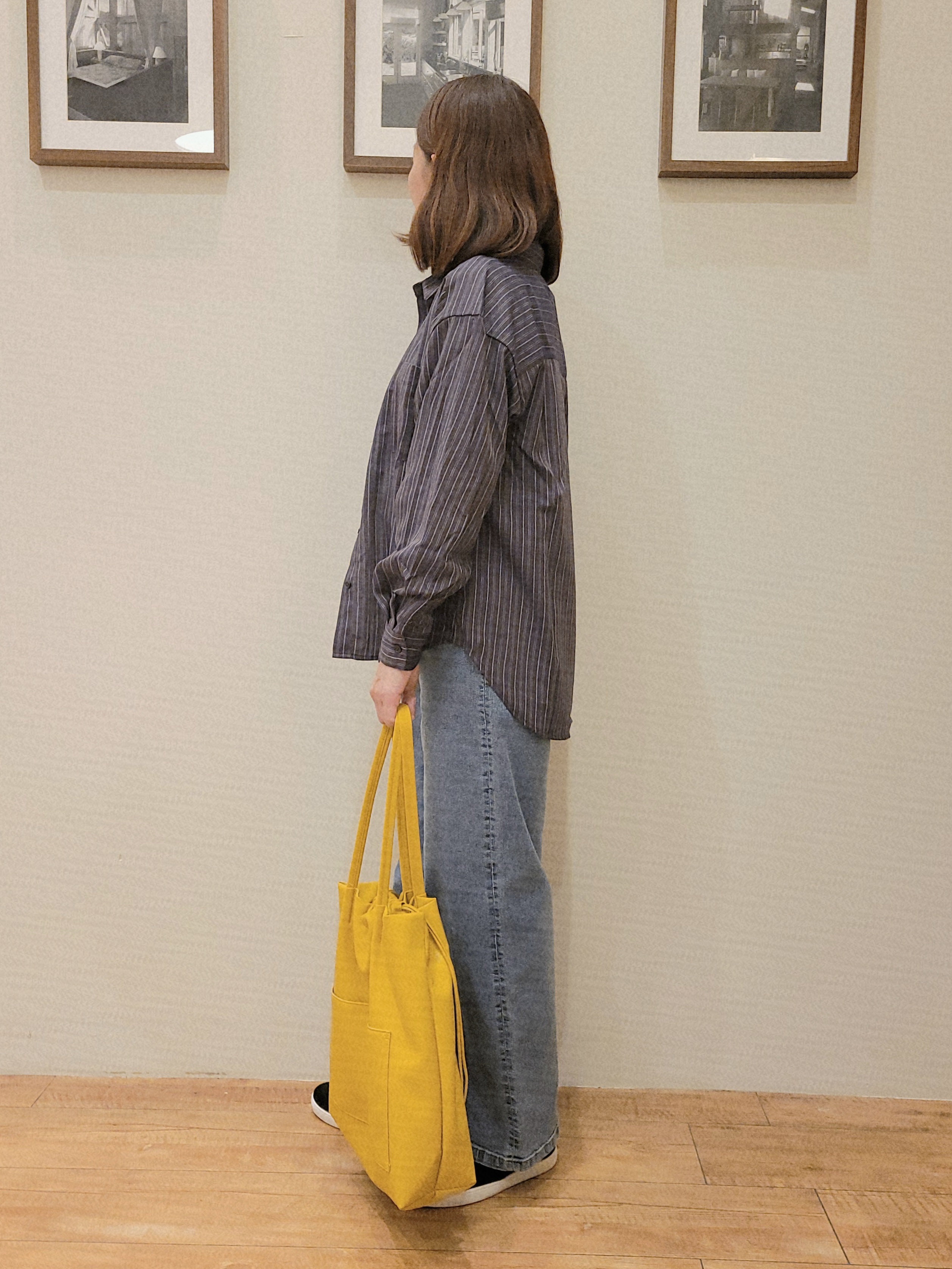 ユウさんの「SHOO･LA･RUE｜【洗濯後しわになりにくい/S-LL】選べる6パターン 羽織としても活躍する ベーシックシャツ」を使ったコーディネート