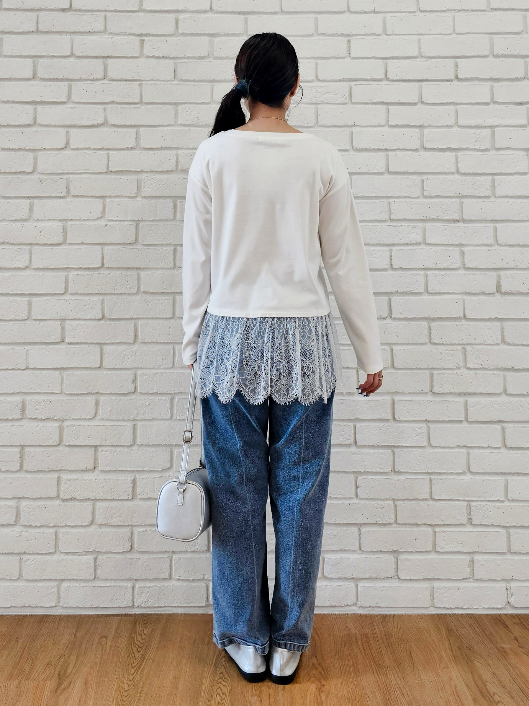 ゆゆさんの「SHOO･LA･RUE｜【洗濯後しわになりにくい/S-LL】選べる6パターン 羽織としても活躍する ベーシックシャツ」を使ったコーディネート