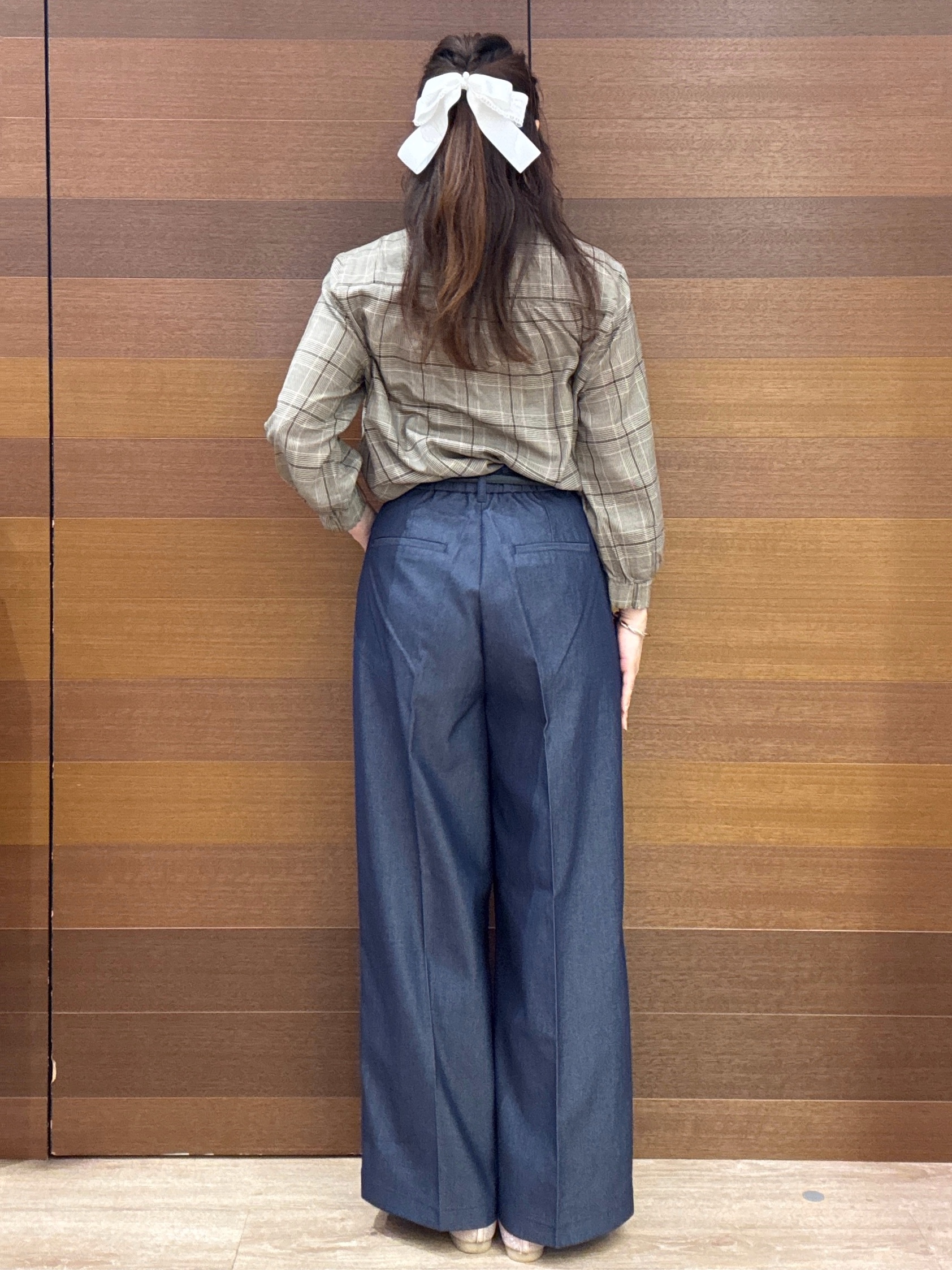 maichiさんの「OPAQUE.CLIP｜チェック柄フリルブラウス【洗濯機OK】」を使ったコーディネート